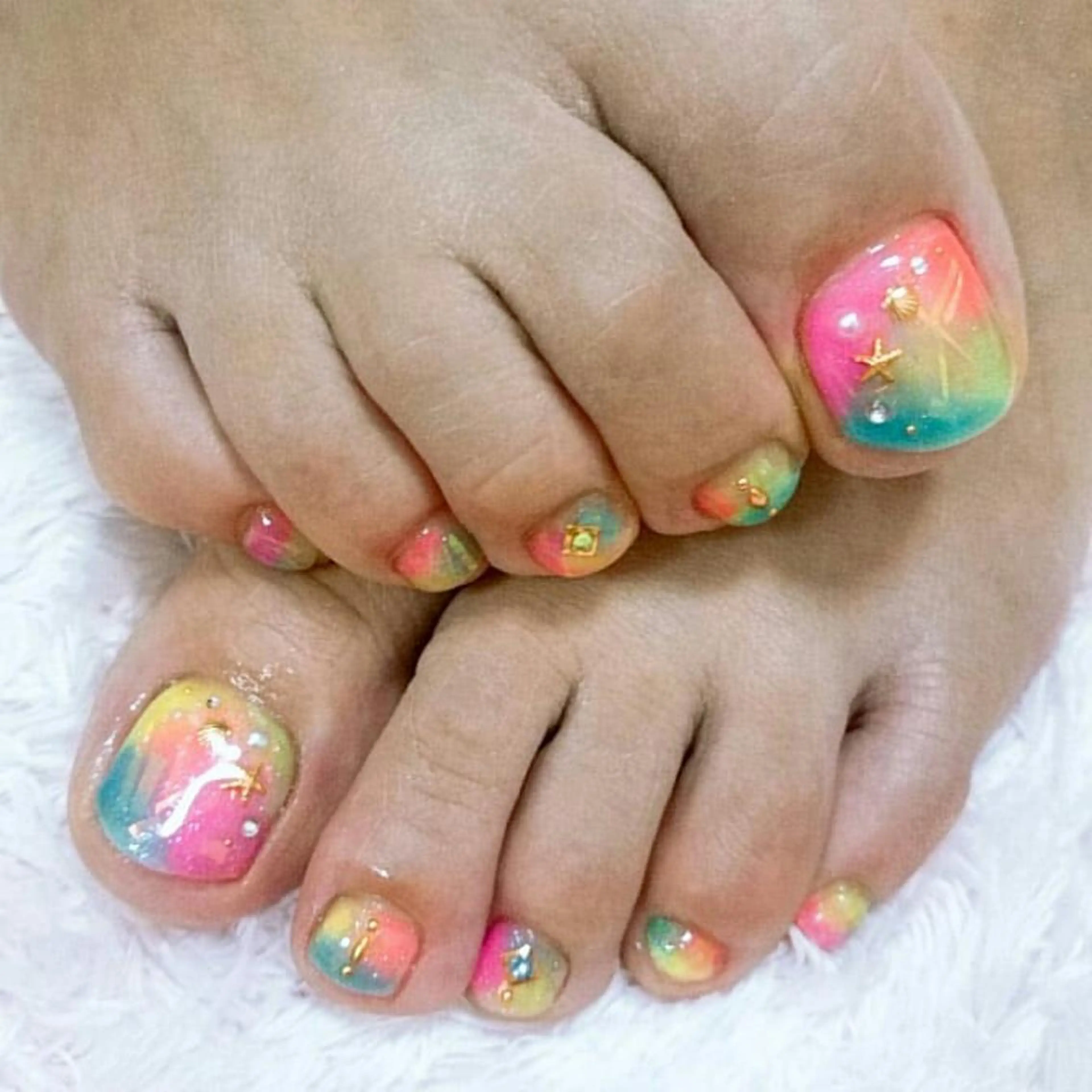 【ご新規様】フットネイル10本デザイン(オフ無し)の写真