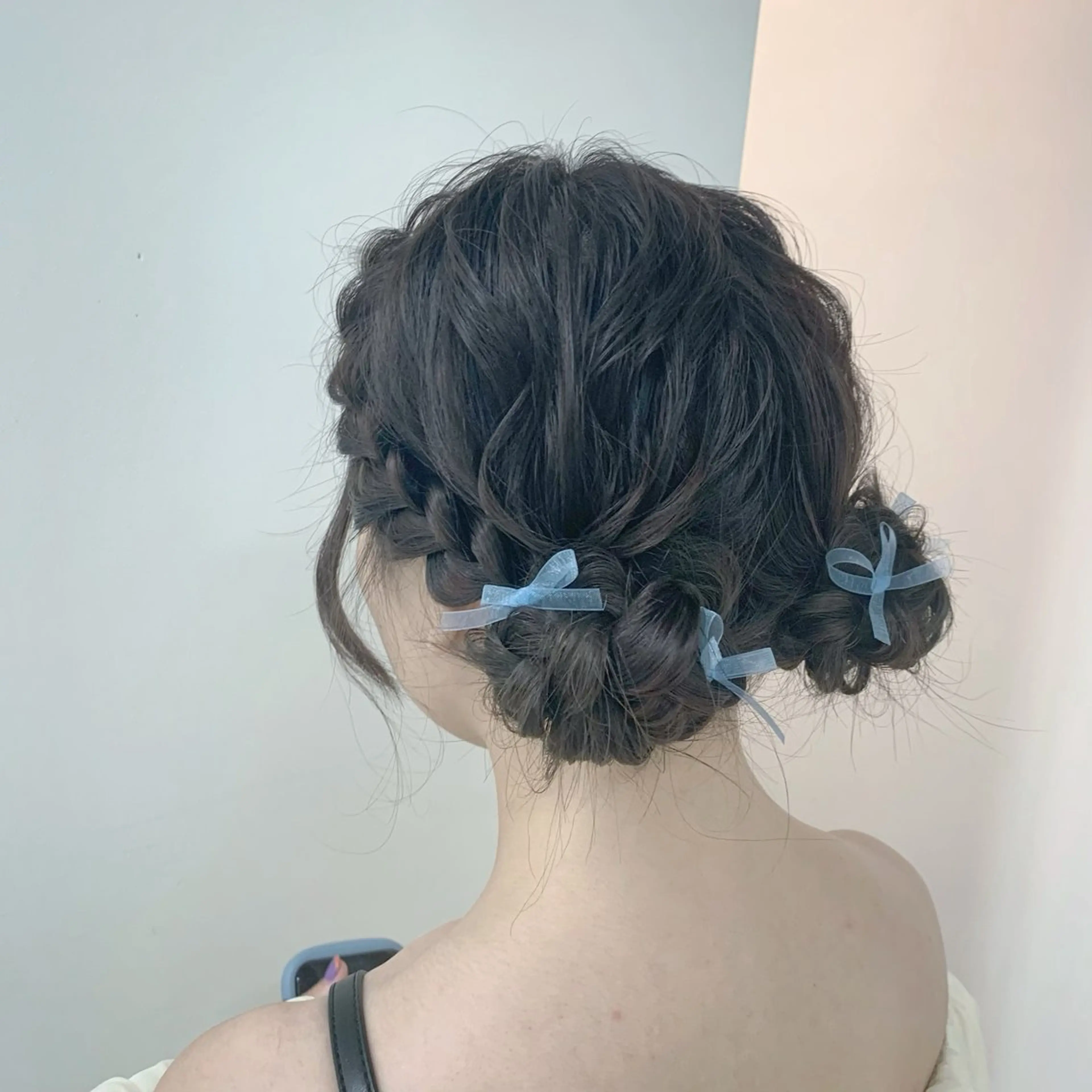 ヘアアレンジ お団子ヘア 🩶ヘアセット Ayaha🩶のヘアスタイル