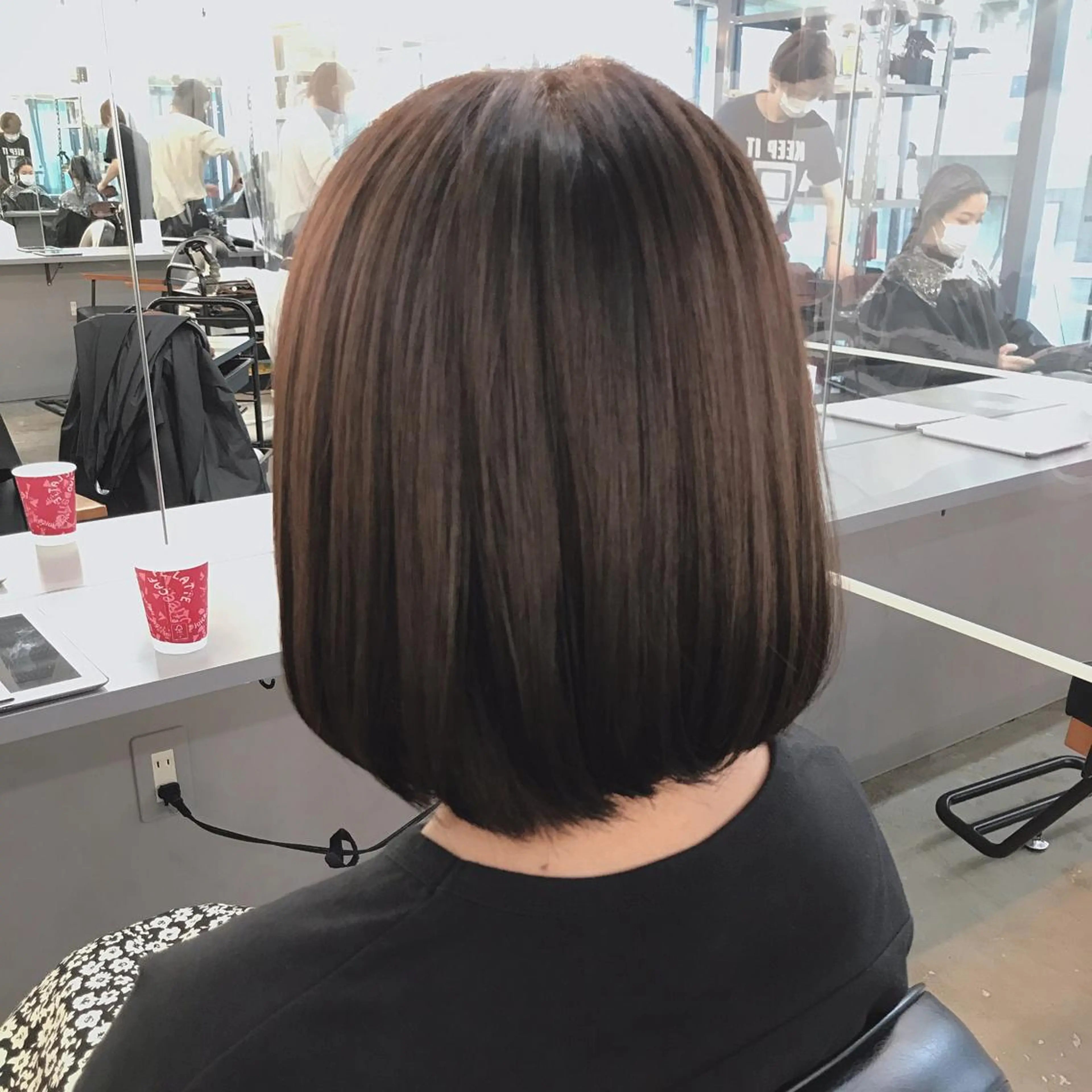 ミディアム カラー カット ヘアカラー トリートメント 伊藤 華紀ᵕ̈*のヘアスタイル