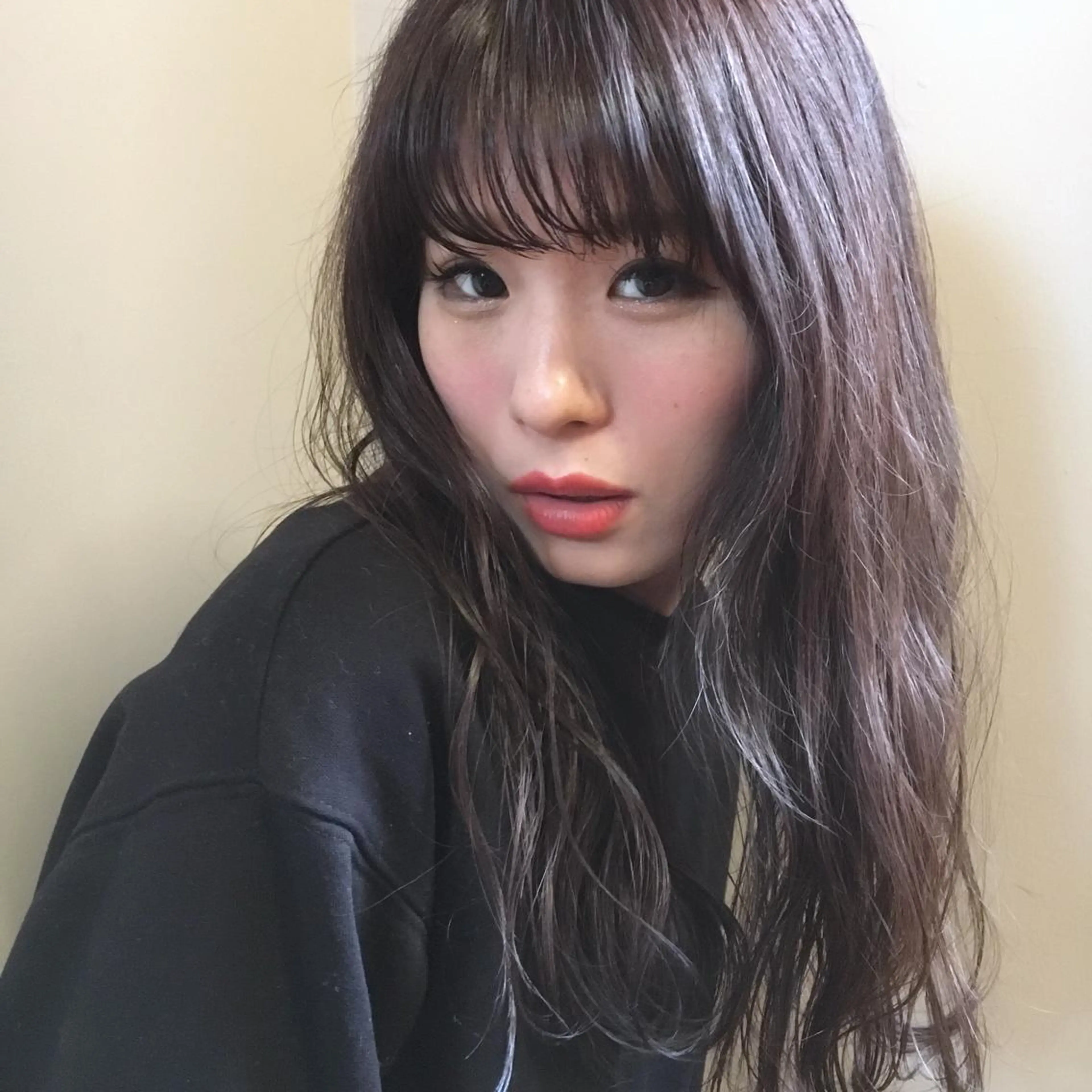 ロング カラー アディクシーカラー 透明感カラー トリートメント 薬院:今泉/上川美幸 ボブ/顔周りレイヤーのヘアスタイル