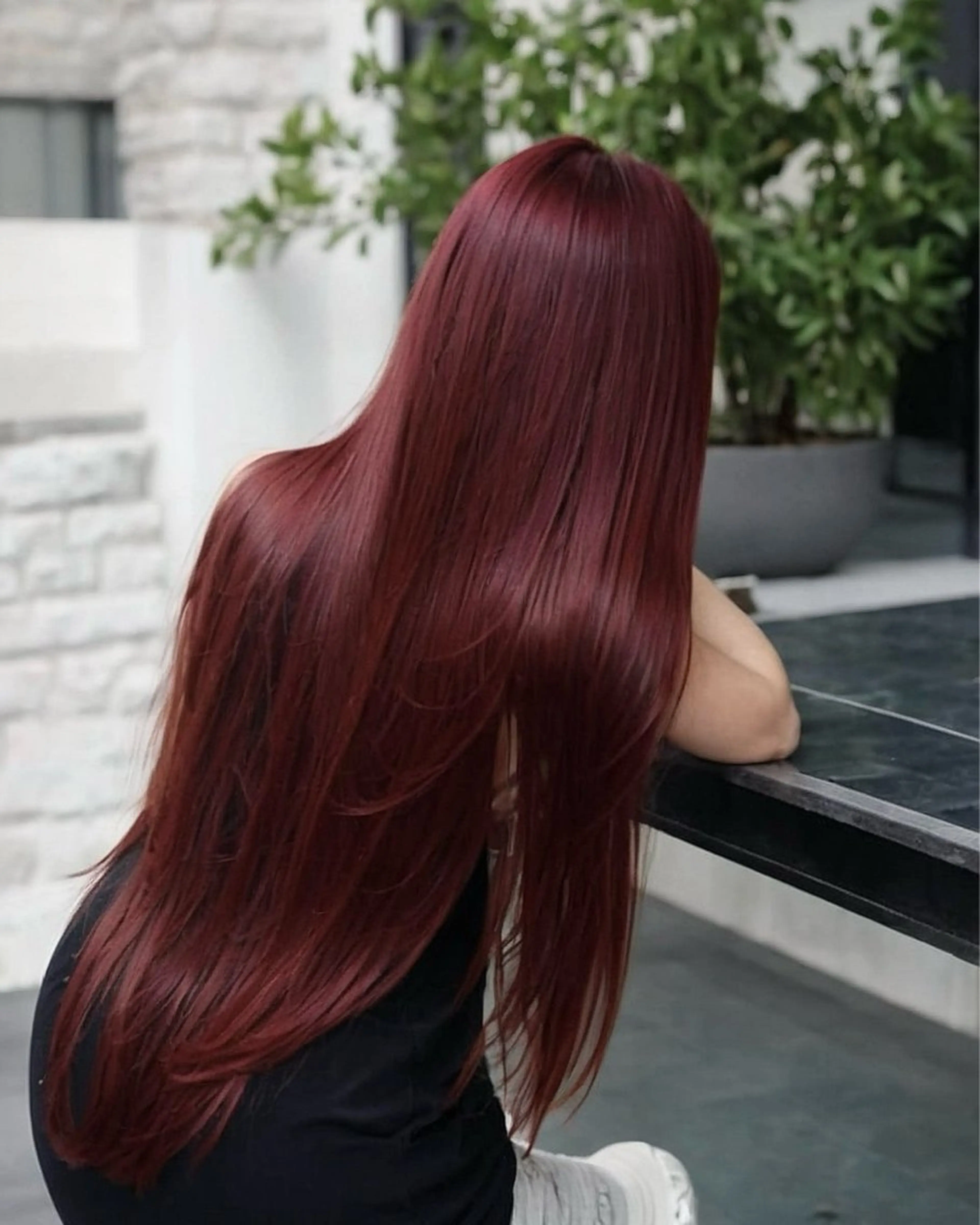 ロング カラー ヘアカラー トリートメント ヘッドスパ 艶モテ・韓国スタイル 🤍りんのヘアスタイル