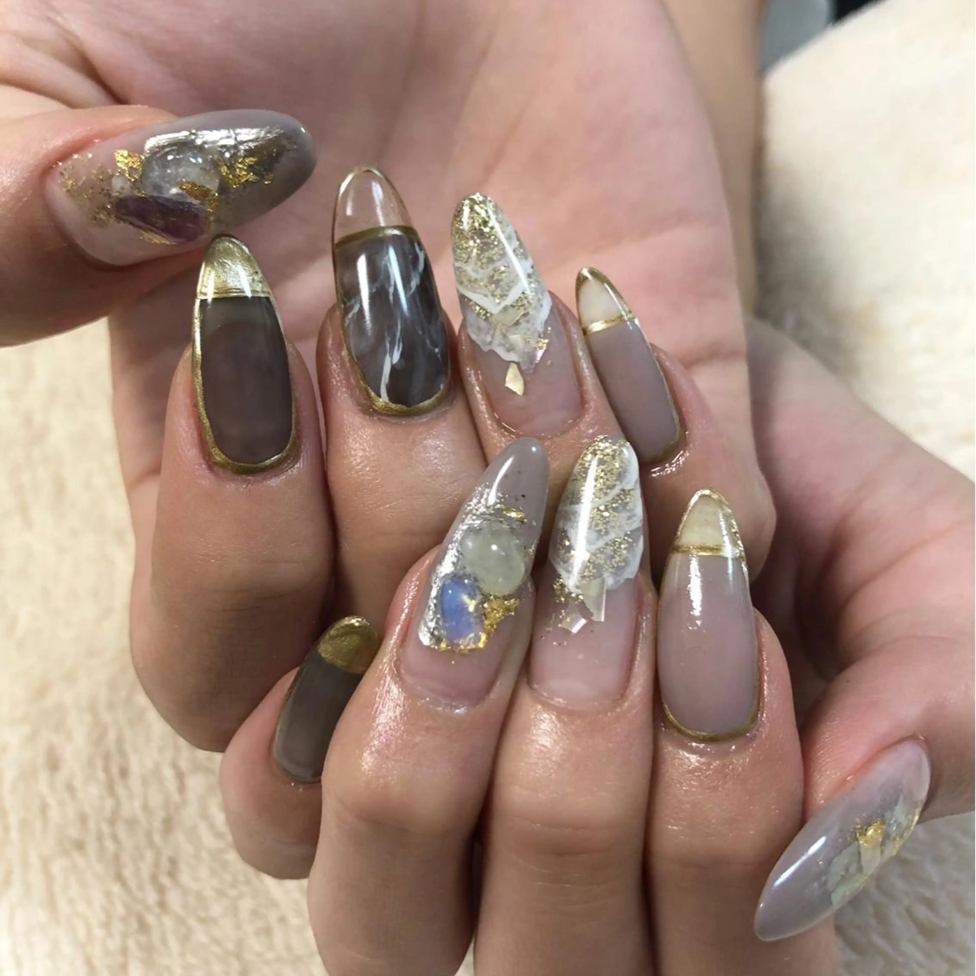 ネイル クリアネイル 長さ出し スカルプネイル ハンドネイル MAYME TAMAKIのネイルデザイン