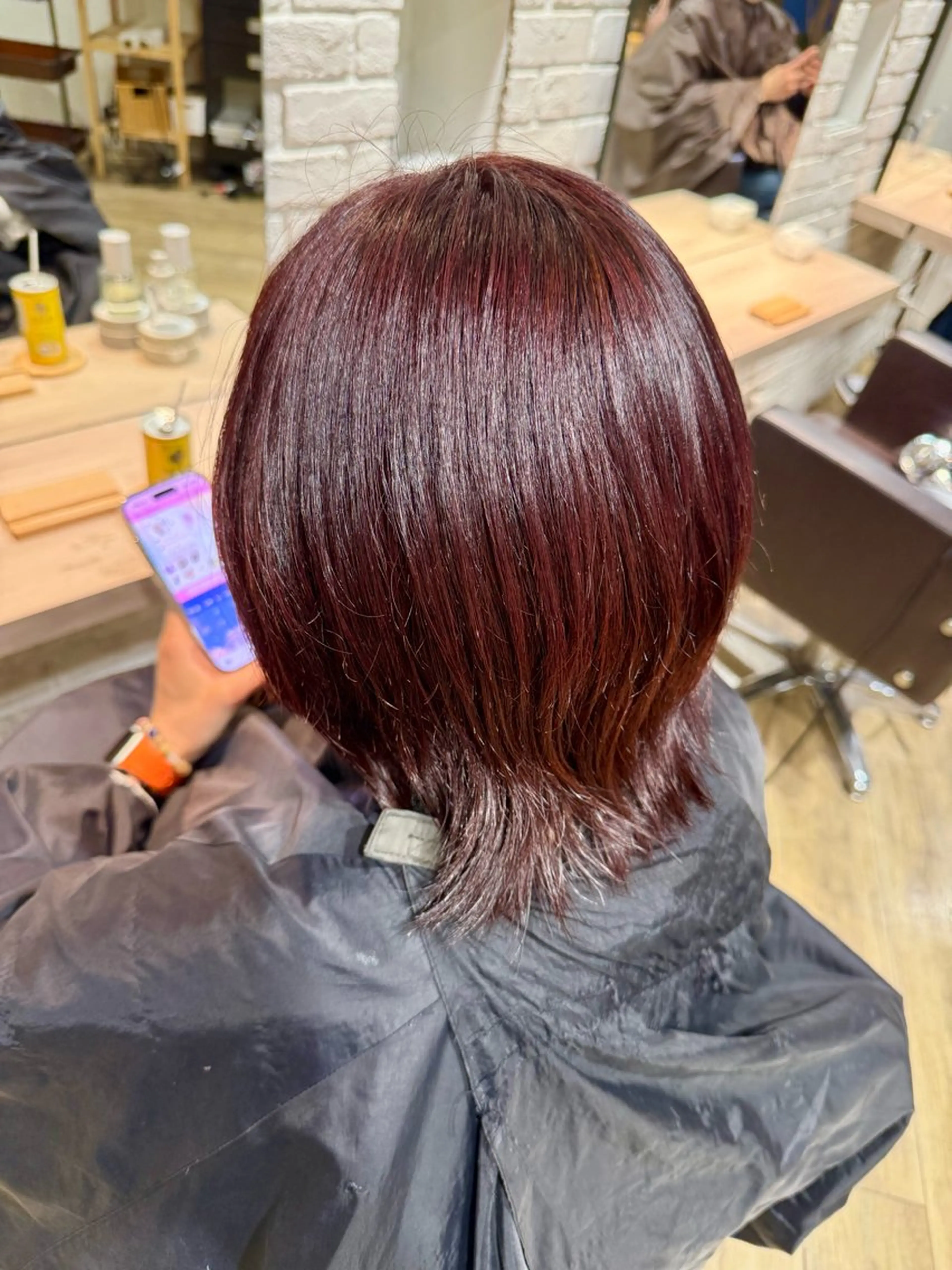 ミディアム ヘアカラー 川畑 心子のヘアスタイル