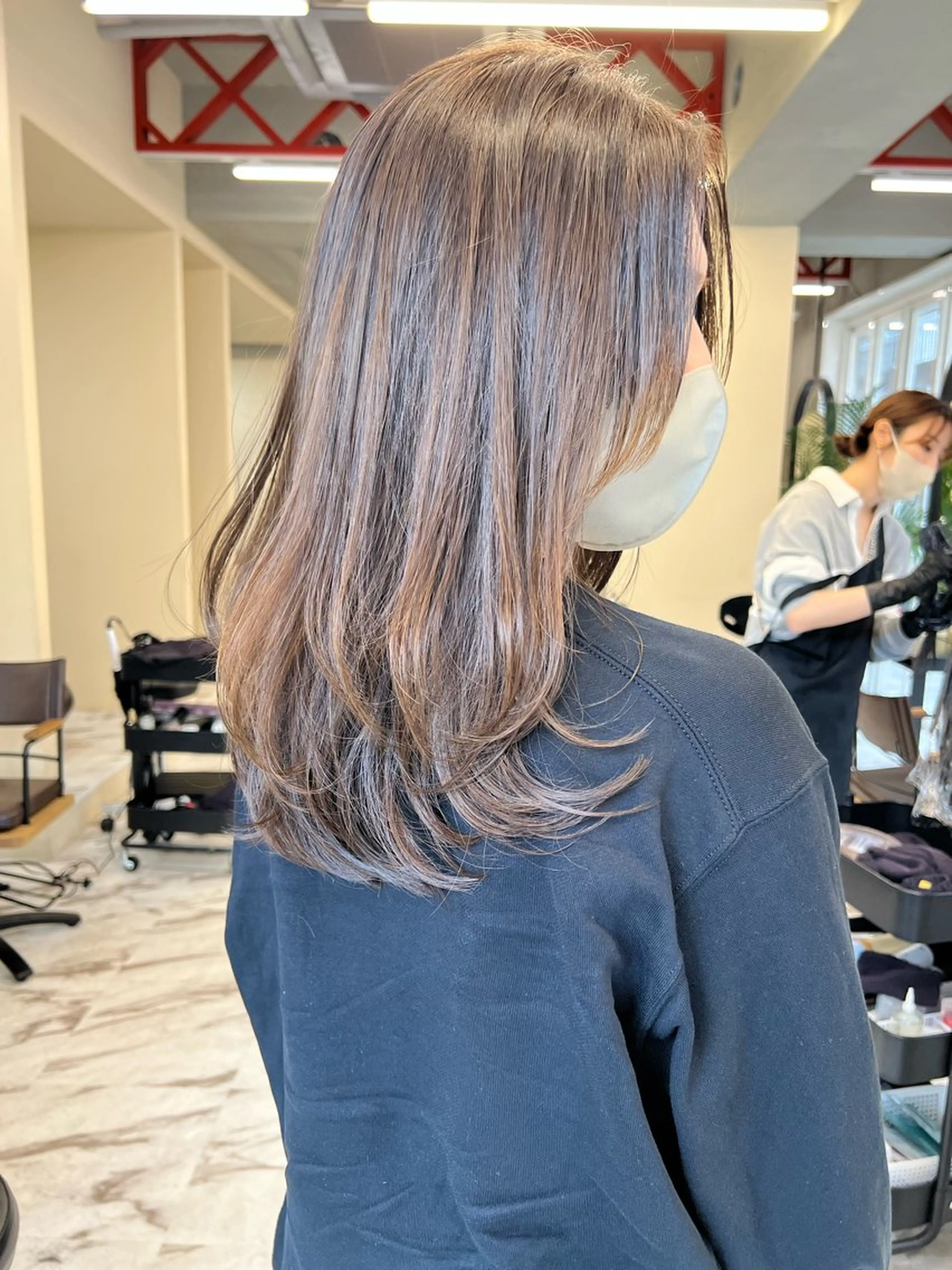 セミロング カラー 髪質改善/縮毛矯正 鈴木裕介のヘアスタイル