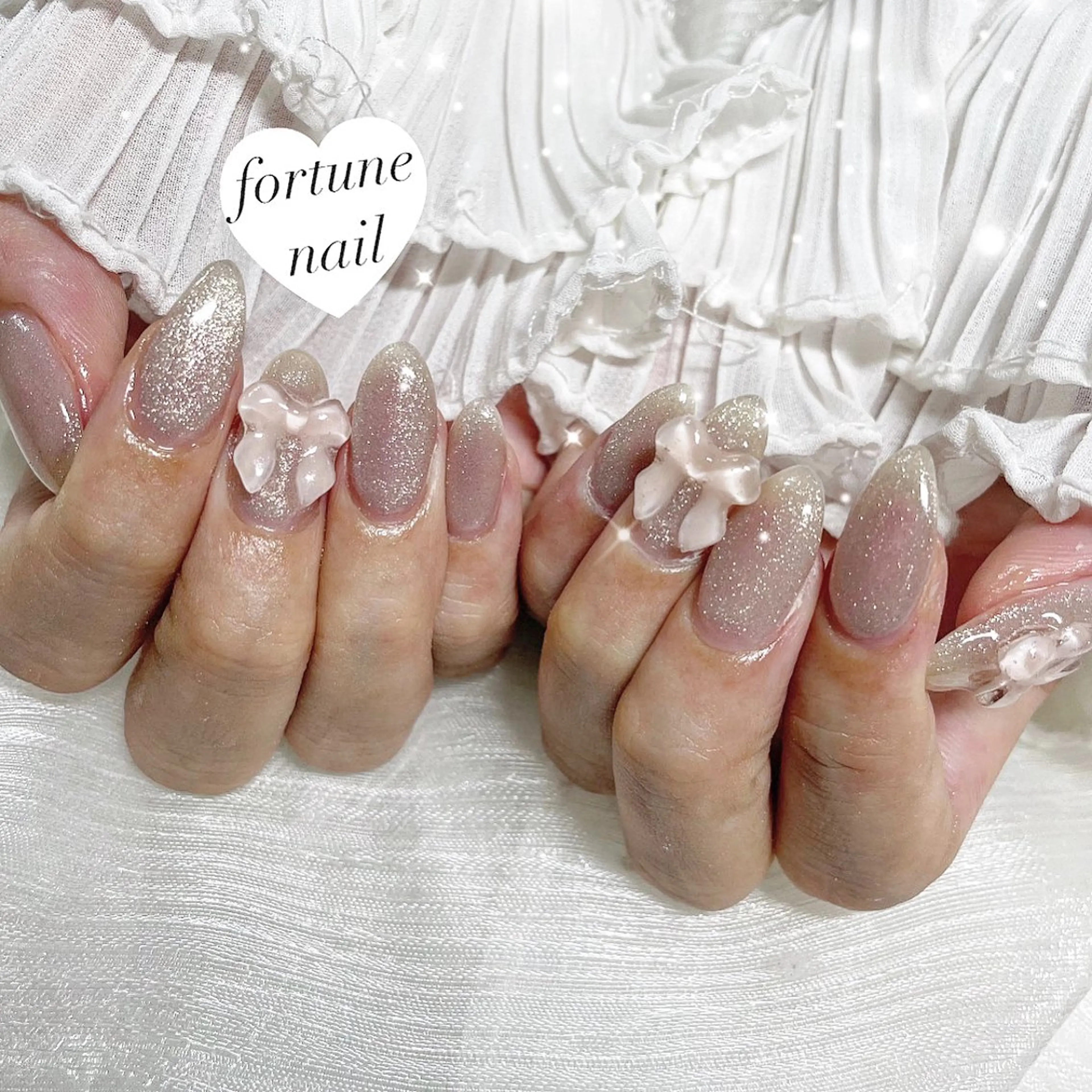 ネイル マグネットネイル マグネットワンカラー ワンカラーネイル リボン ☆saori ☆のネイルデザイン