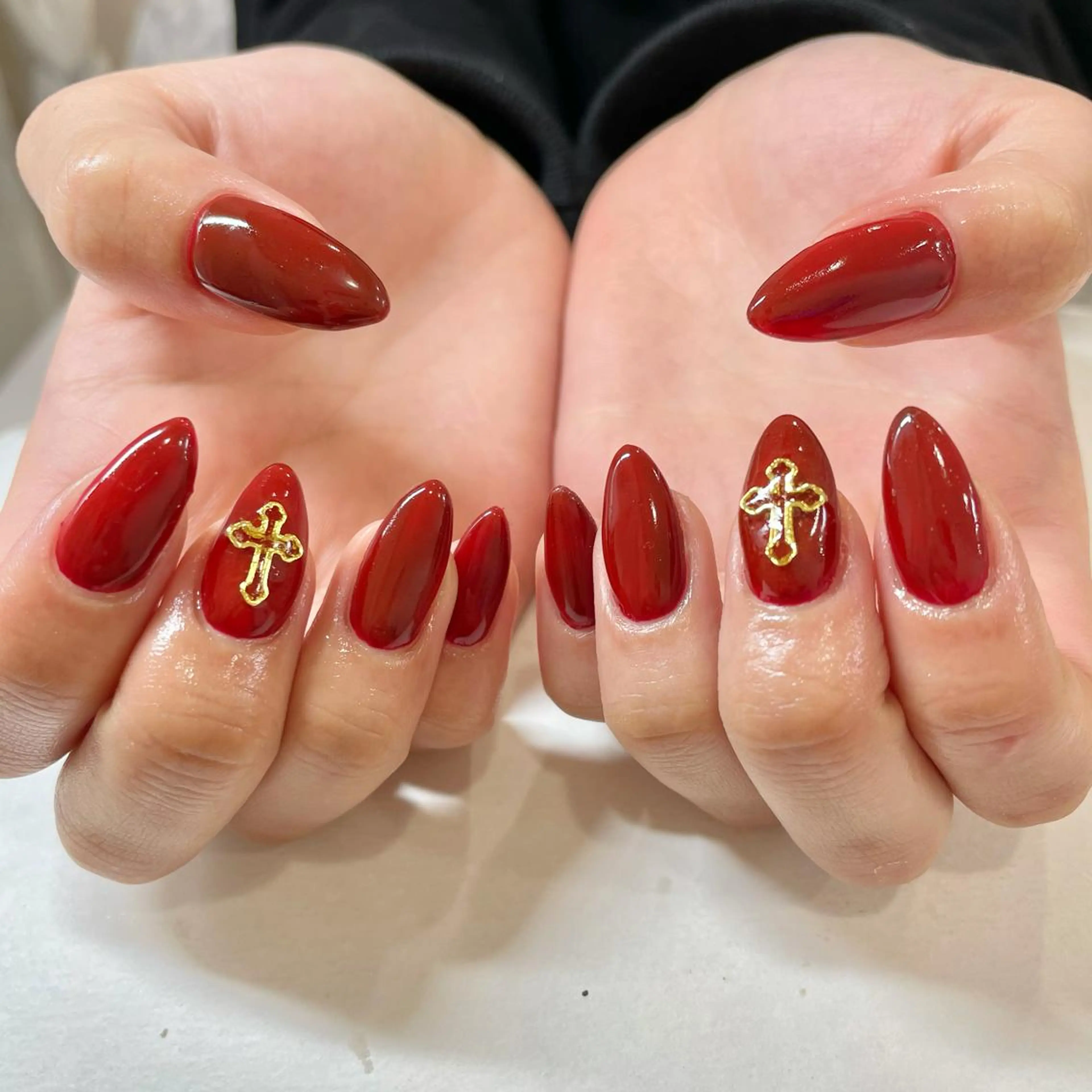 ネイル ボルドー ハンドネイル 🎀AYAKO 🎀中韓ネイルのネイルデザイン