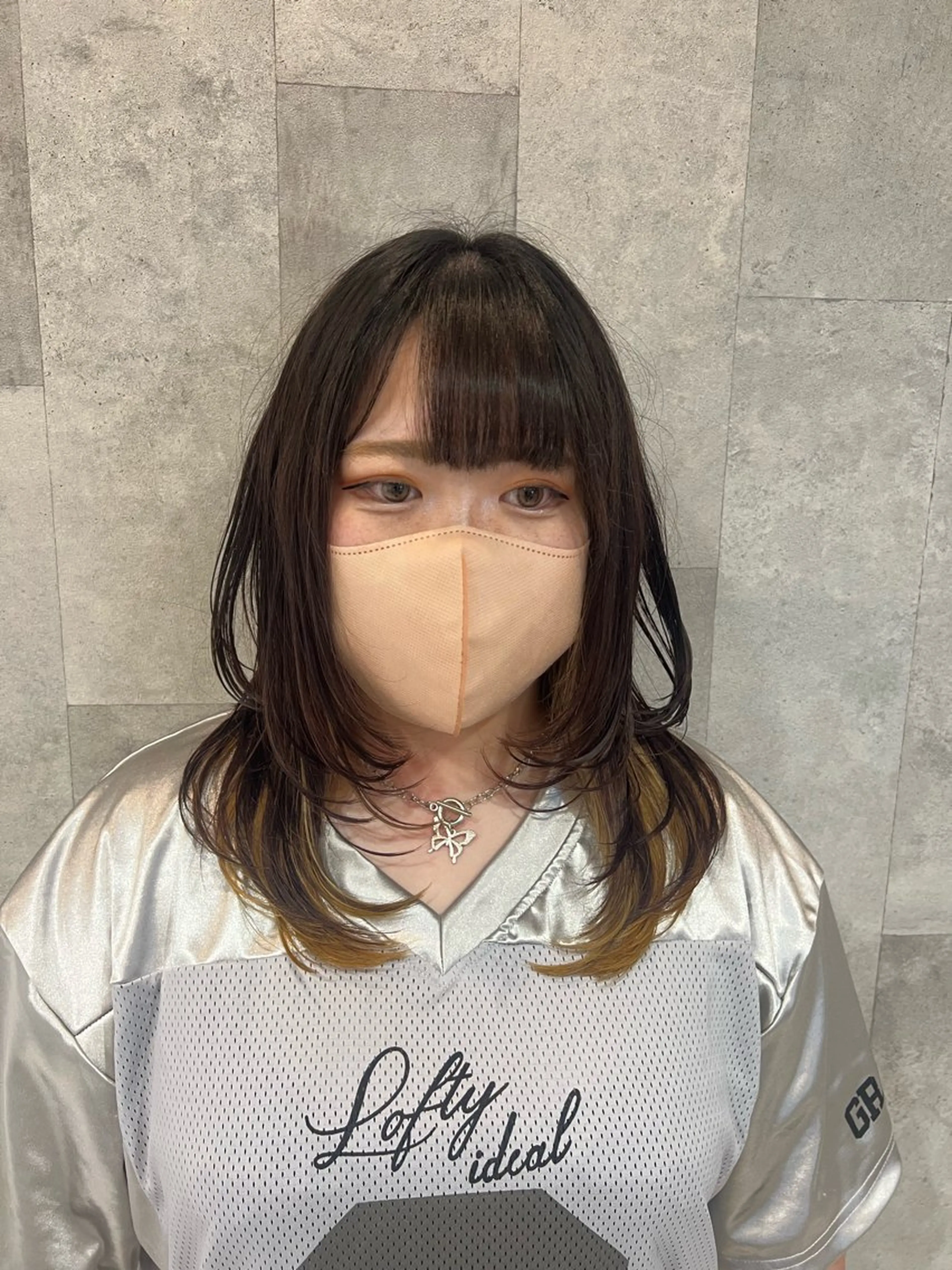 ミディアム 韓国風ヘア レイヤーカット SEA BELLE YASUのヘアスタイル