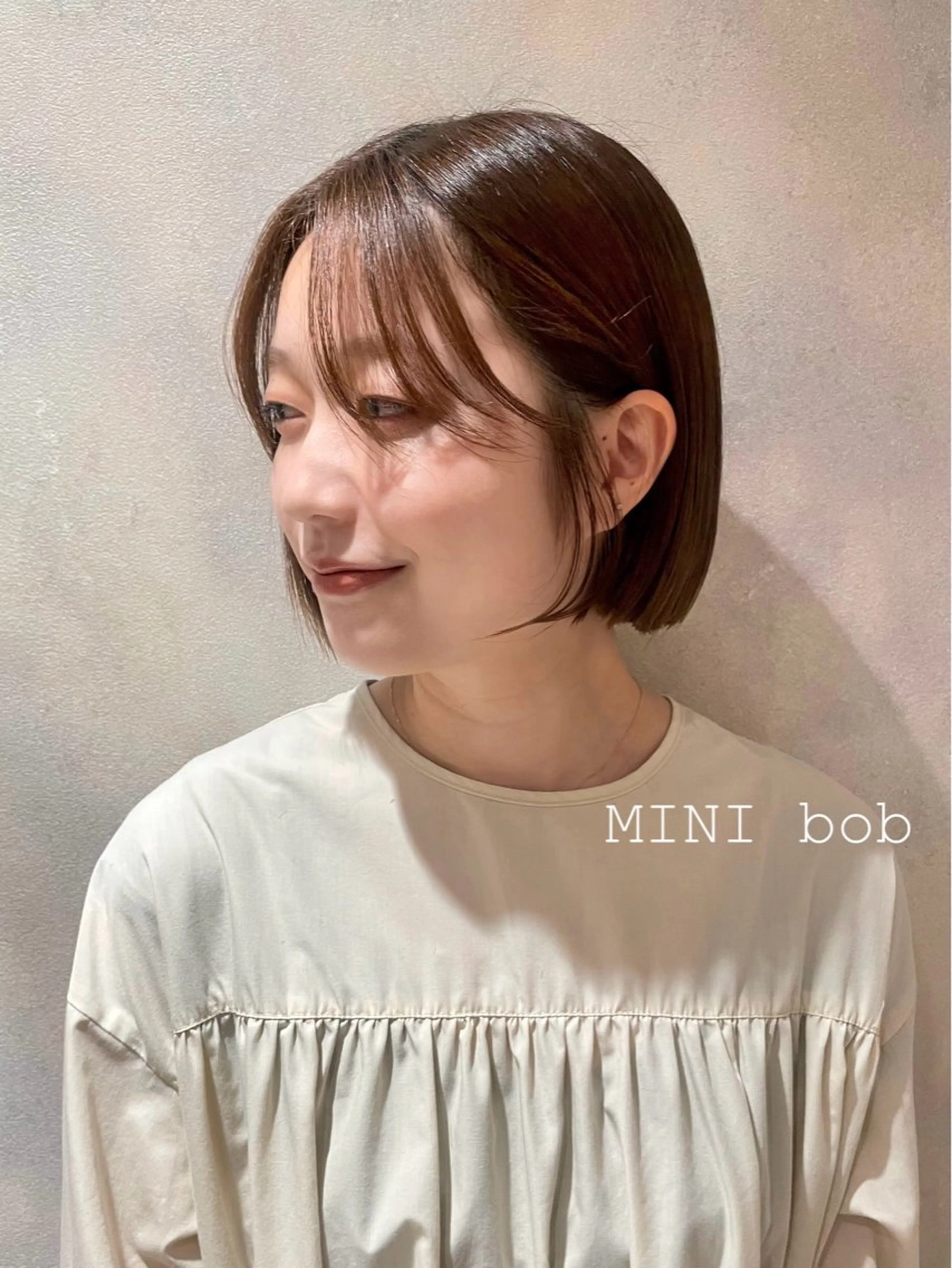 ミディアム カラー カット ヘアカラー トリートメント ショート/ボブ/ 透明感カラー/ほのかのヘアスタイル