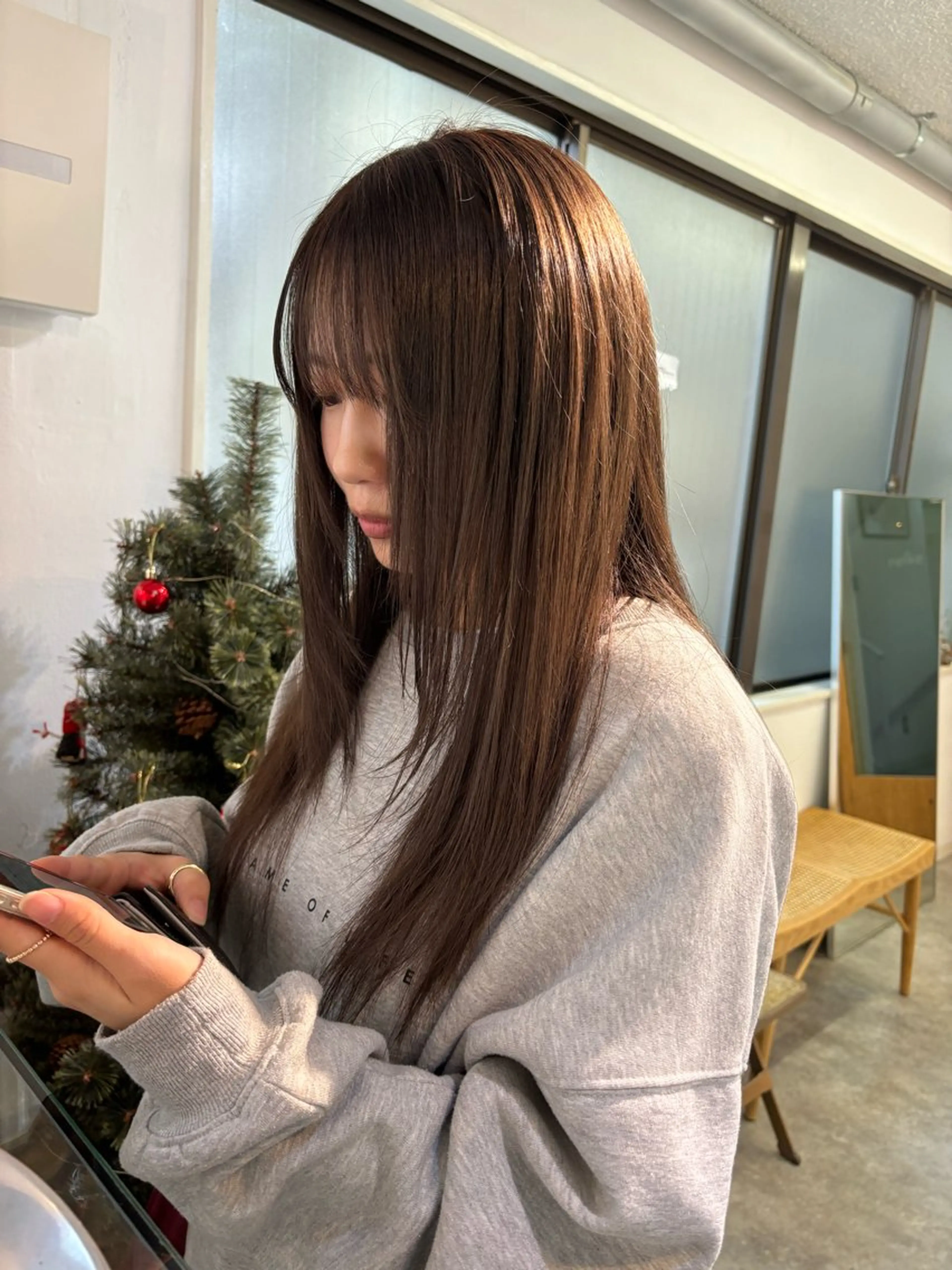 ロング カラー カット ヘアカラー トリートメント sakura🌸 レイヤー/韓国ヘアのヘアスタイル