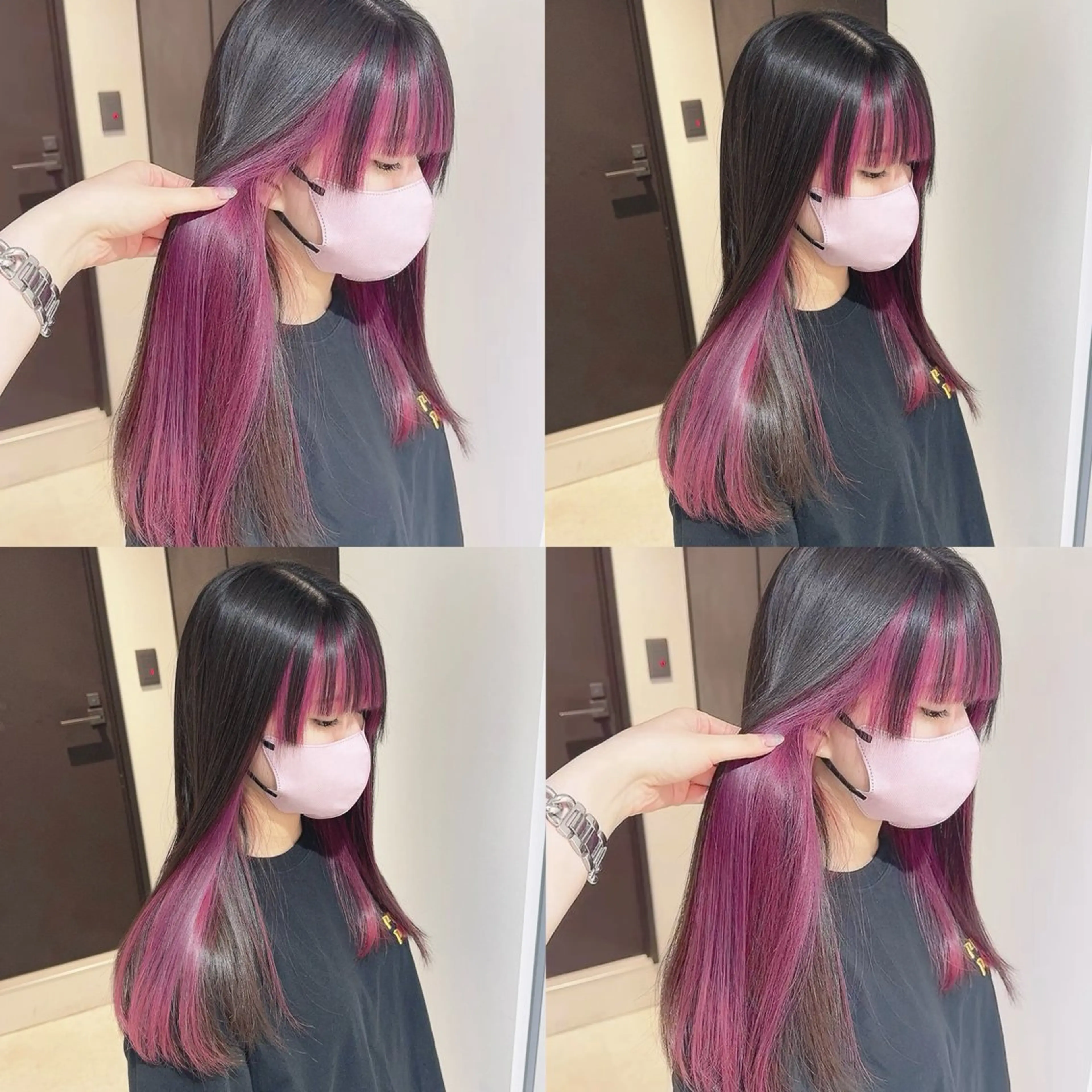 カラー インナーカラー ヘアカラー トリートメント 渋谷:インナーカラー ／🍒エリカ🍒のヘアスタイル