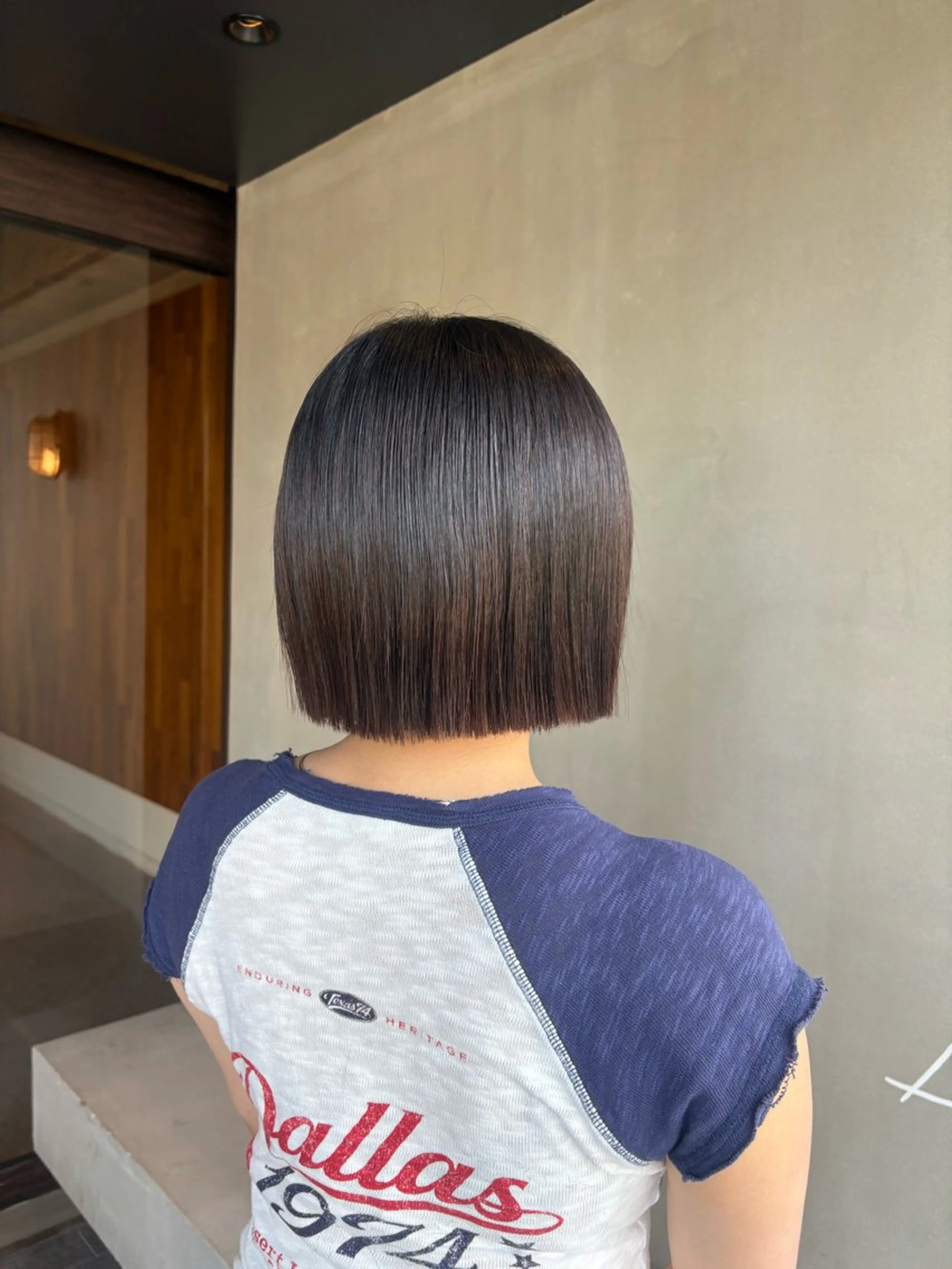 ミディアム 切りっぱなしボブ ボブ 🎀韓国レイヤー/透 明感カラー/airiのヘアスタイル