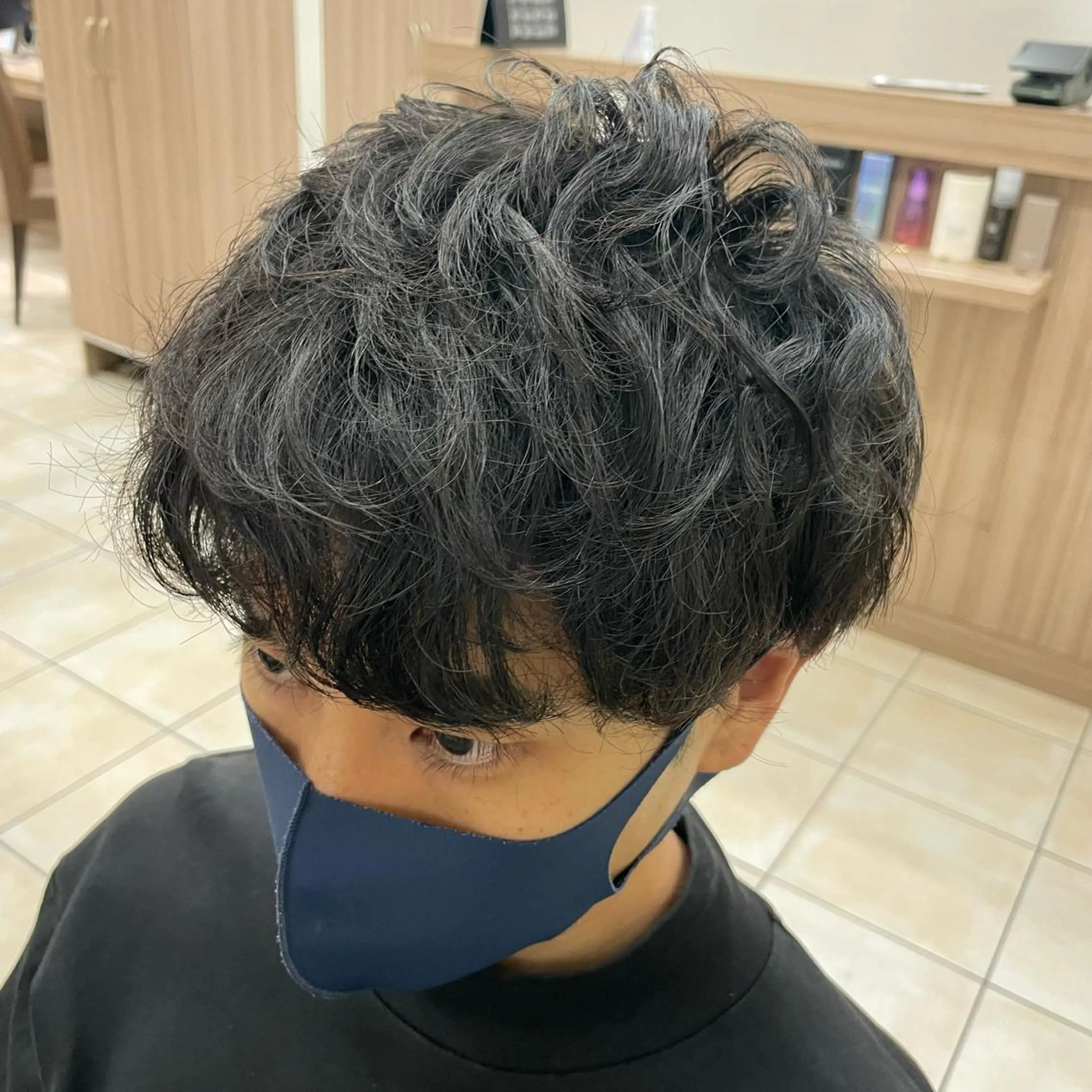 ショート パーマ メンズ 🦋髪質改善 今宮梨沙🦋のヘアスタイル