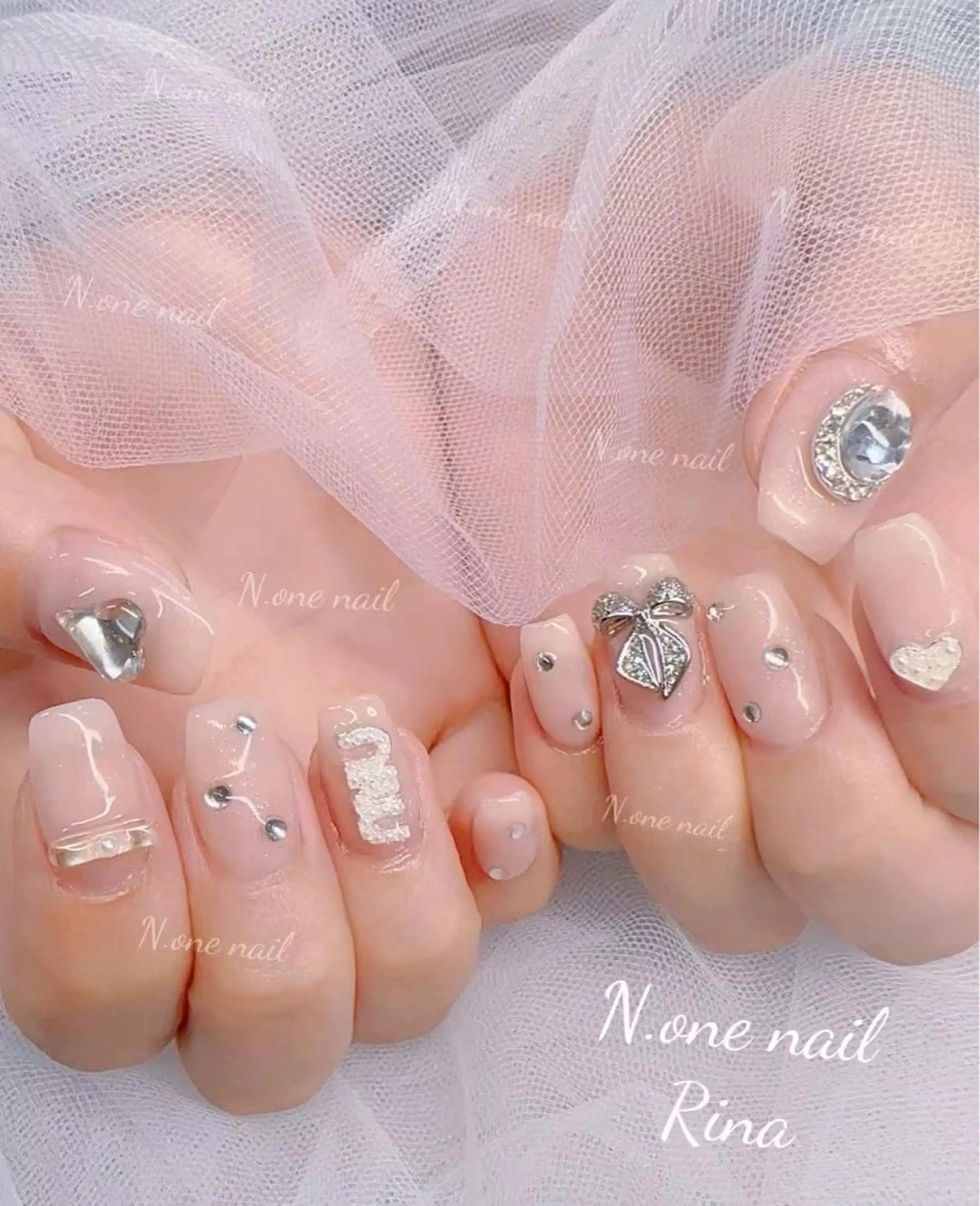 ネイル 長いだし/スカルプ/ パラシェルN.oneのネイルデザイン