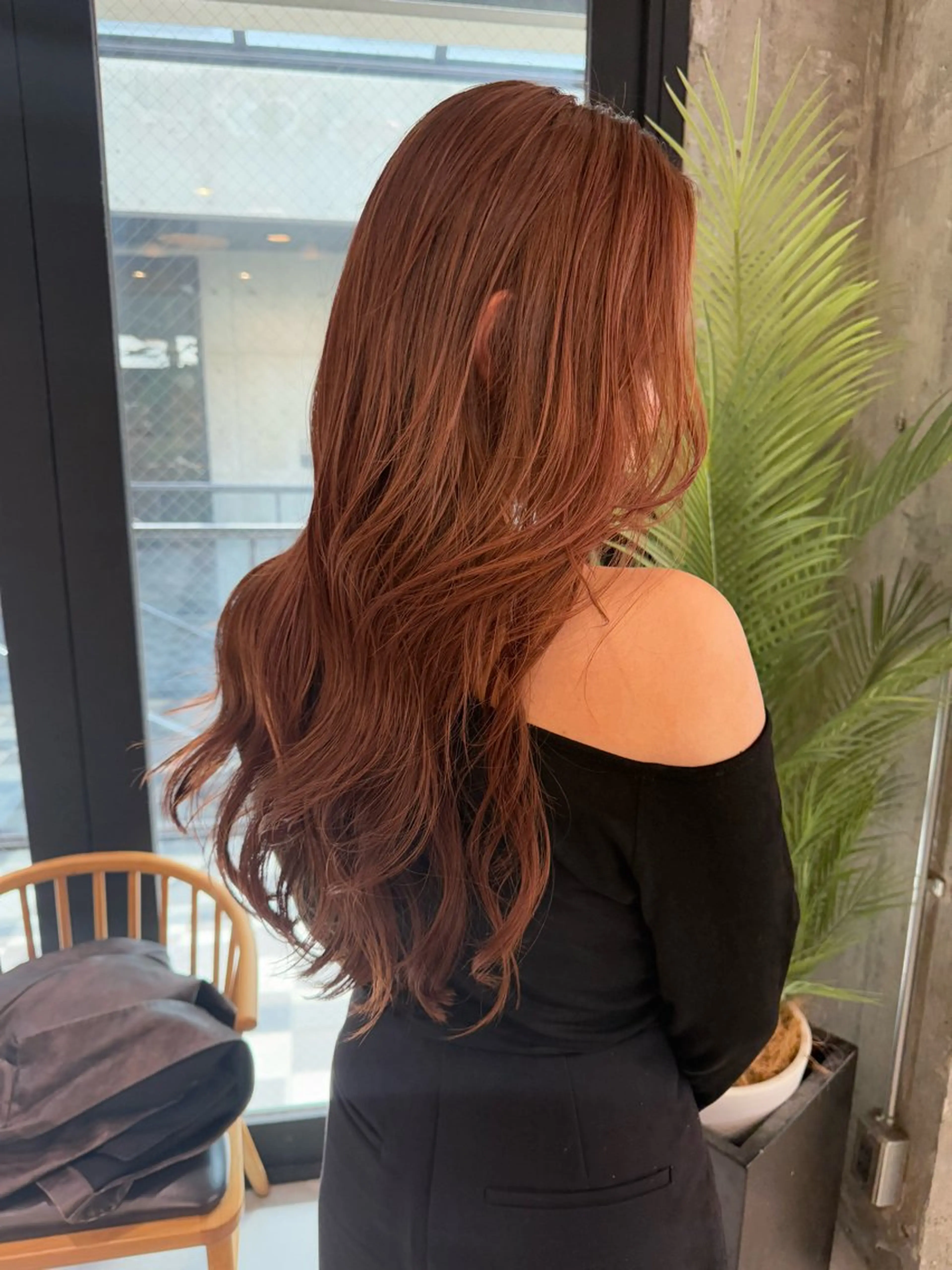 ロング ピンクブラウン 🫧ハイライトカラー 🫧 𝓜𝓘𝓤のヘアスタイル