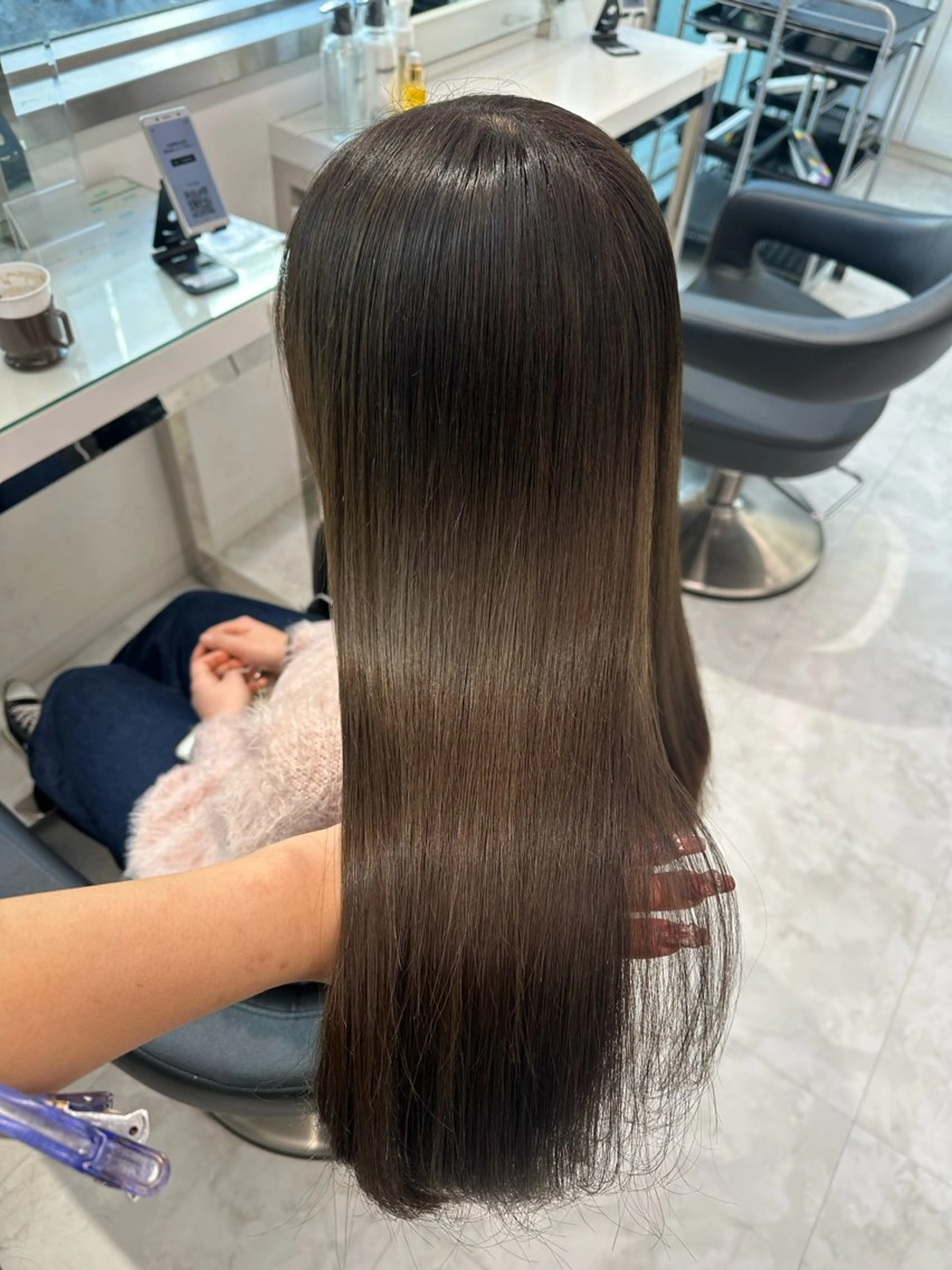 ロング カラー ヘアカラー トリートメント ヘッドスパ ヘアセット ❄最強かわいいカラー ❄️MINA❄️のヘアスタイル