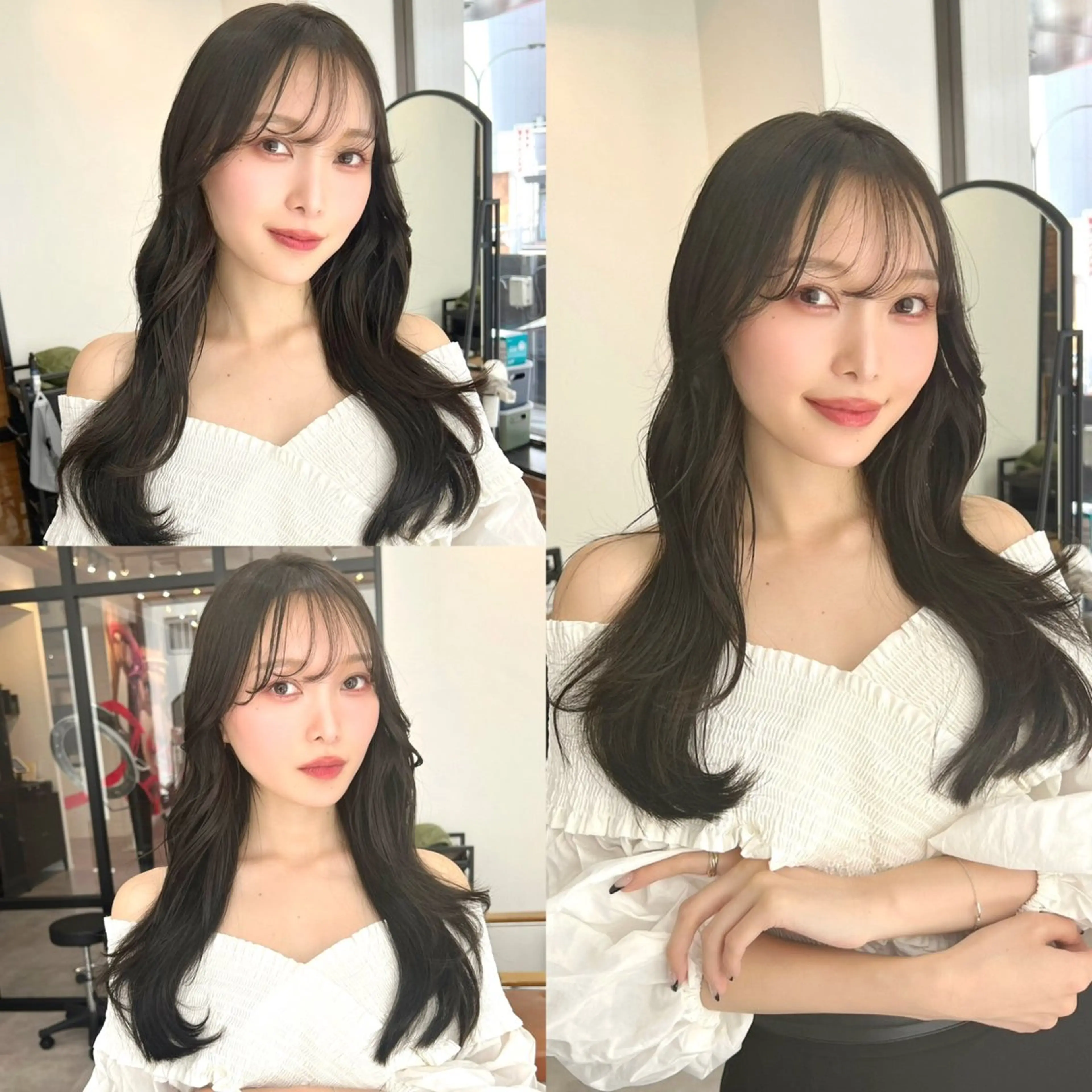 ロング カラー ヘアアレンジ 顔周りカット 韓国風ヘア 似合わせカット 顔まわり職人🇰🇷 韓国ヘア/KAITOのヘアスタイル