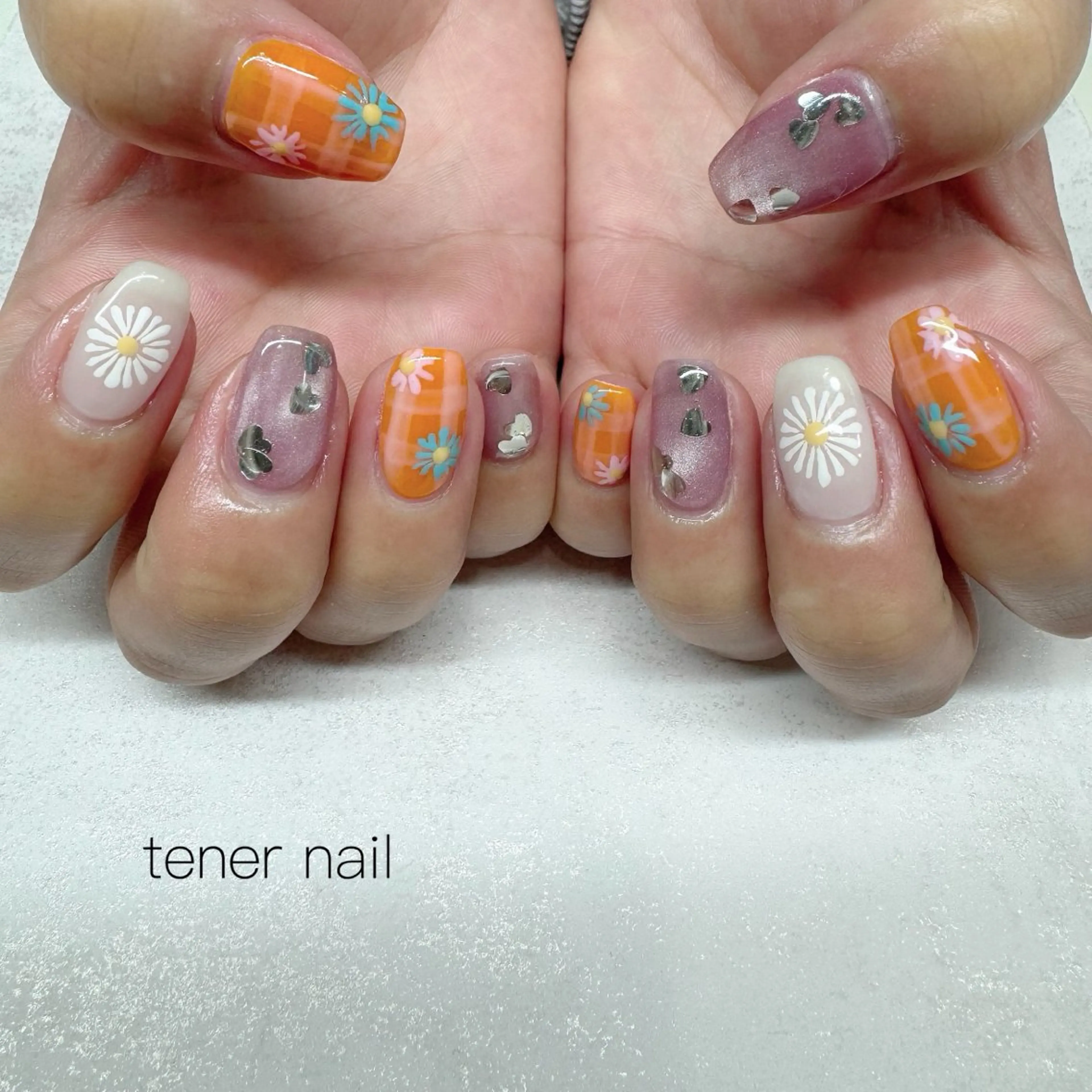 ネイル フラワーネイル ハンドネイル tener  nail  テネルネイル所属・テネルネイル tener nailのネイルデザイン