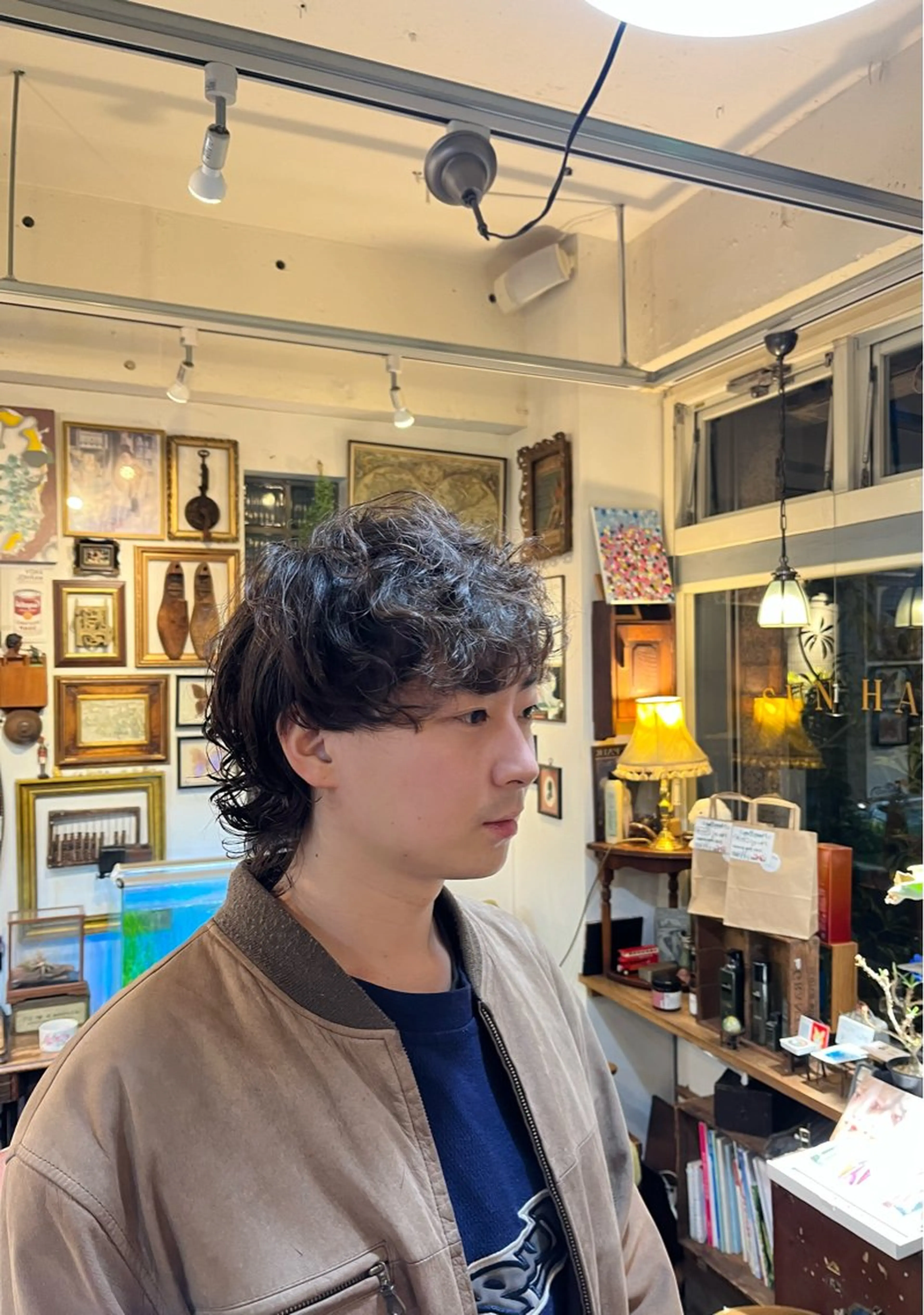 ショート パーマ メンズ メンズパーマ マレットヘア カット パーマ ヘッドスパ 朝が楽なパーマ 🌱ショート/緒方椋のヘアスタイル