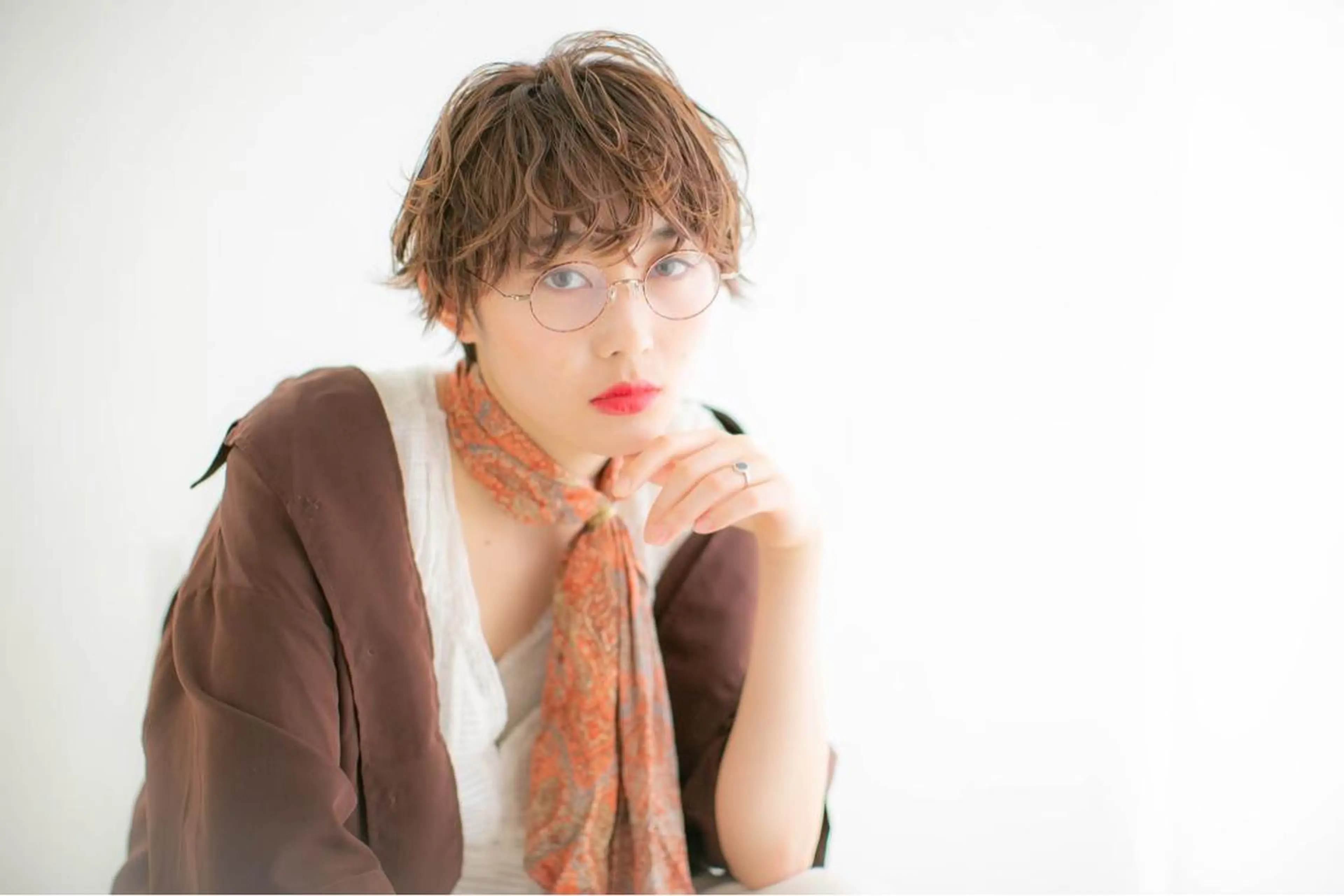 ショート 髪質改善ストレート、 カラー清野雄大のヘアスタイル