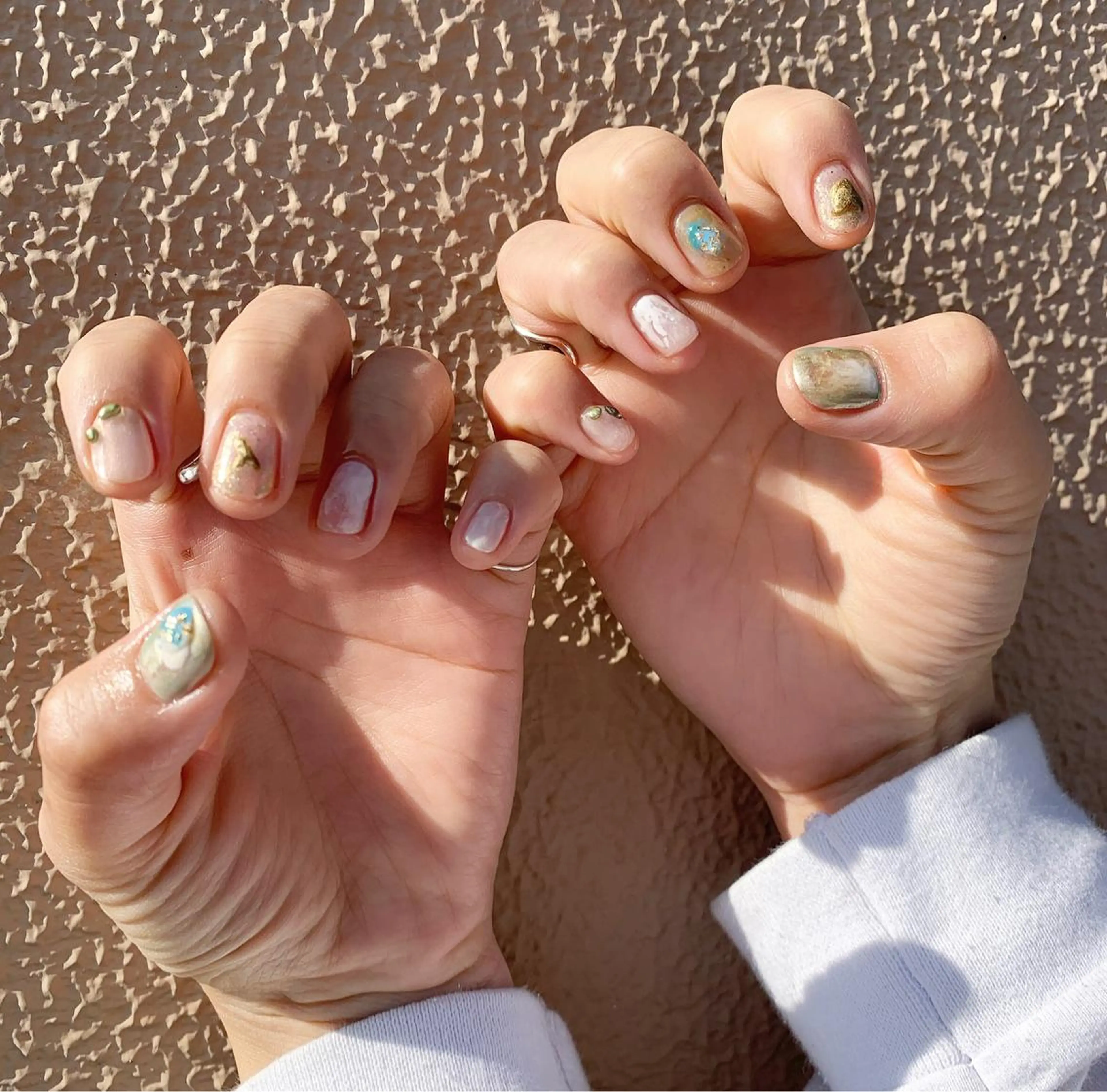 ネイル マットネイル ニュアンスネイル ハンドネイル 佐藤 穂乃香のネイルデザイン