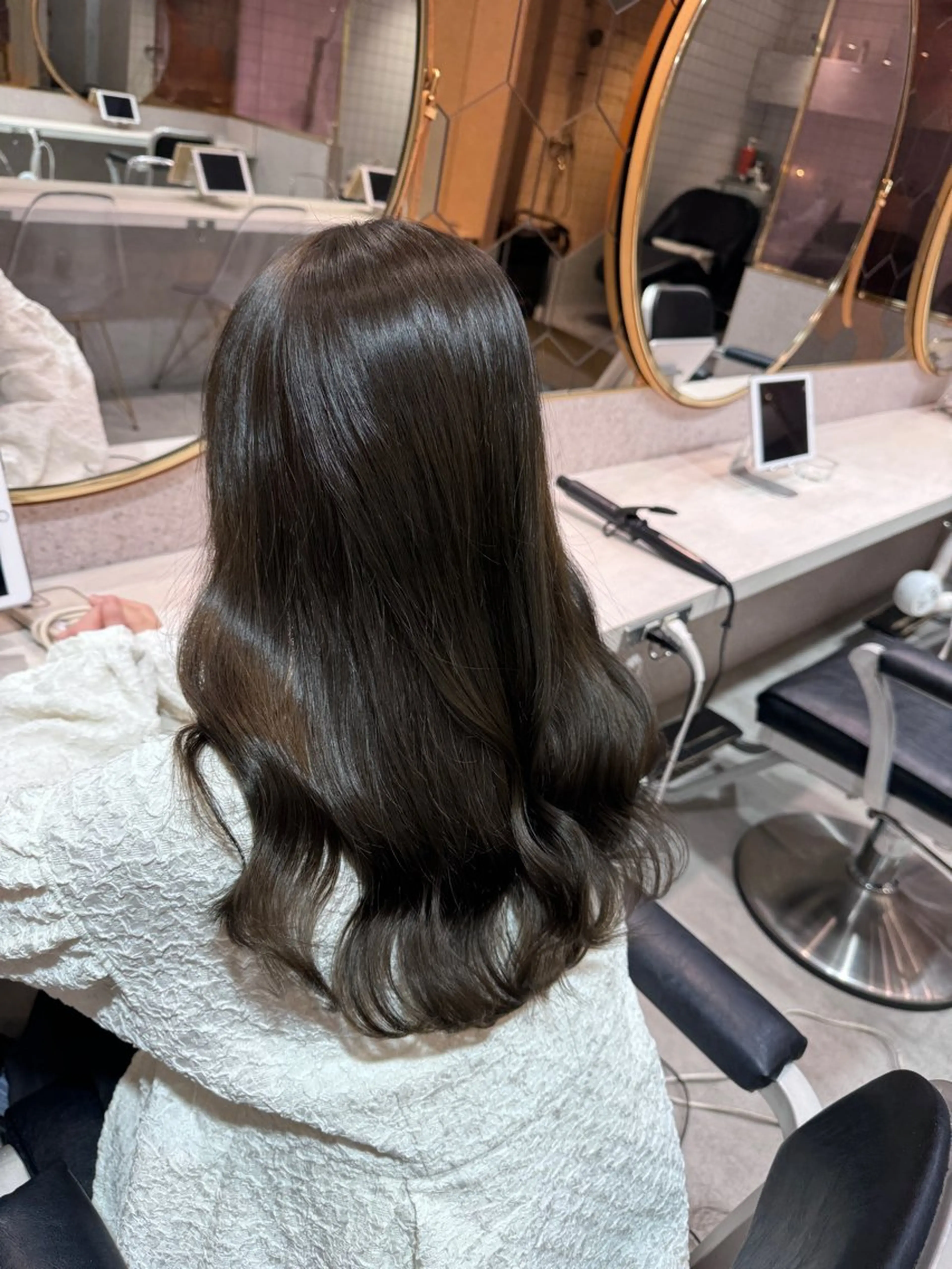 セミロング カット ヘアカラー トリートメント 🎀しゅな/韓国 レイヤー/透明感♡のヘアスタイル