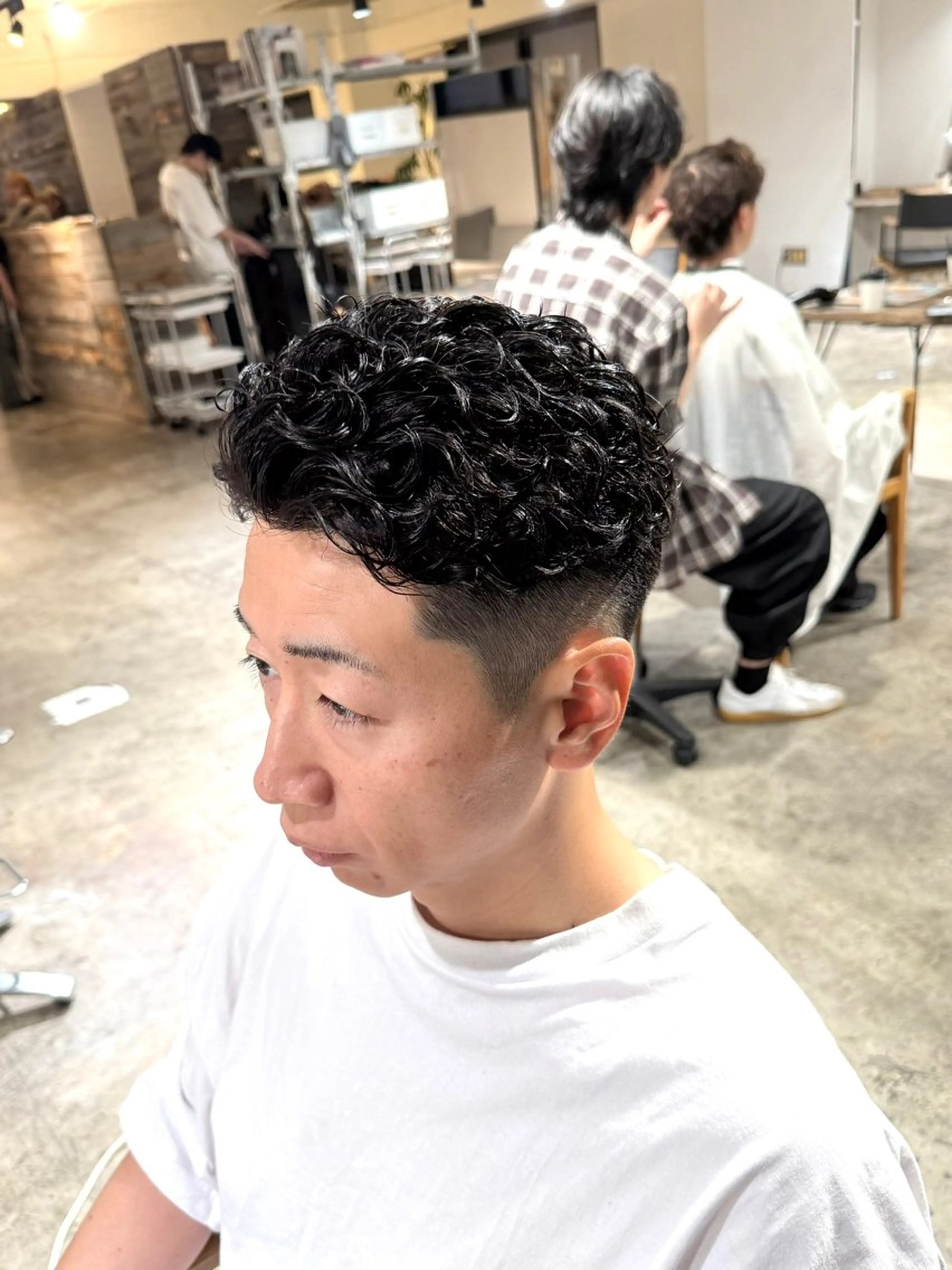 パーマ メンズ オールバック メンズパーマ カット パーマ トリートメント 骨格補正施術/メンズ 専門美容師/YUYAのヘアスタイル