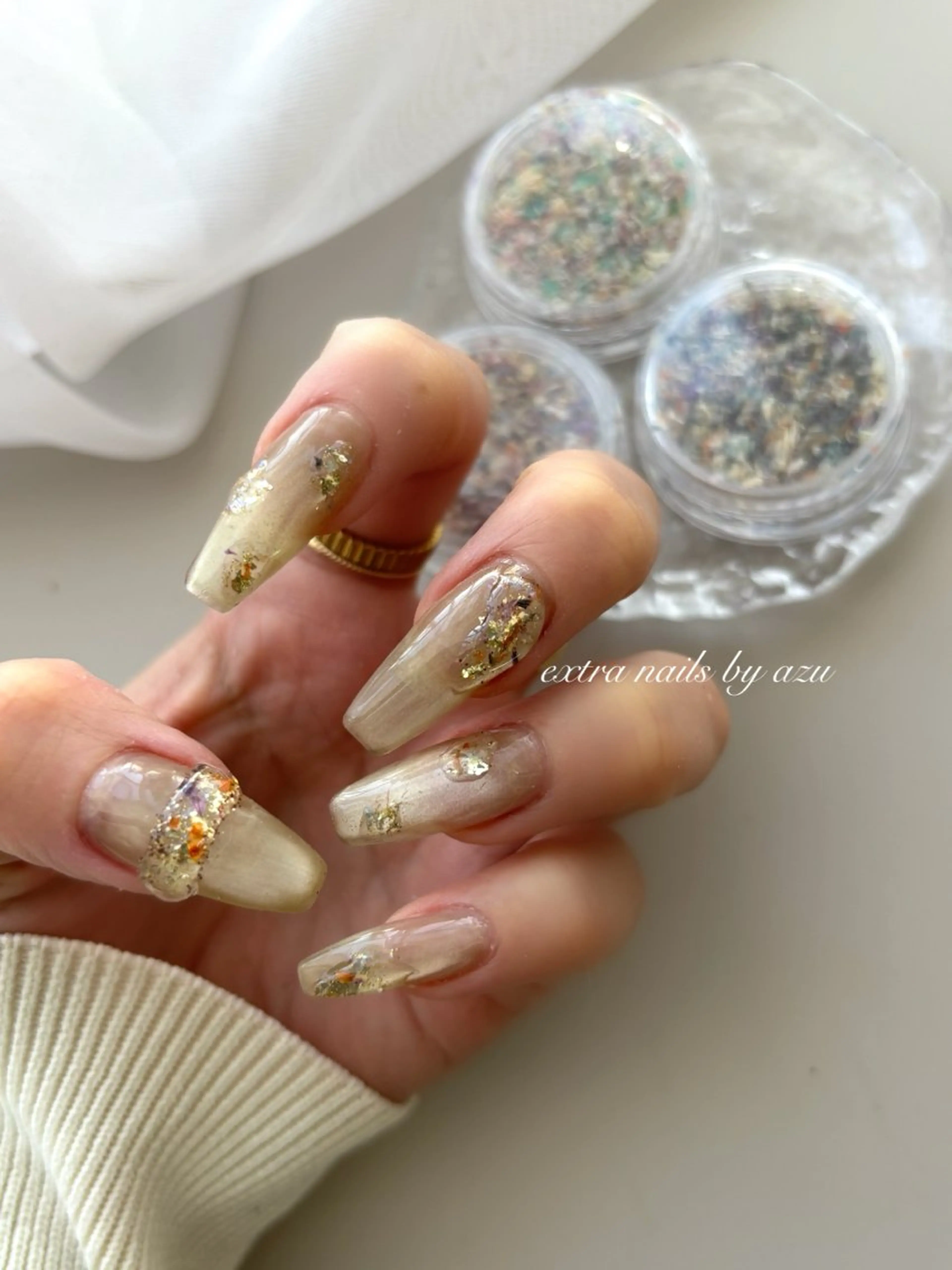 ネイル フラワーネイル マグネットネイル ハンドネイル extranails ／lemellaのネイルデザイン