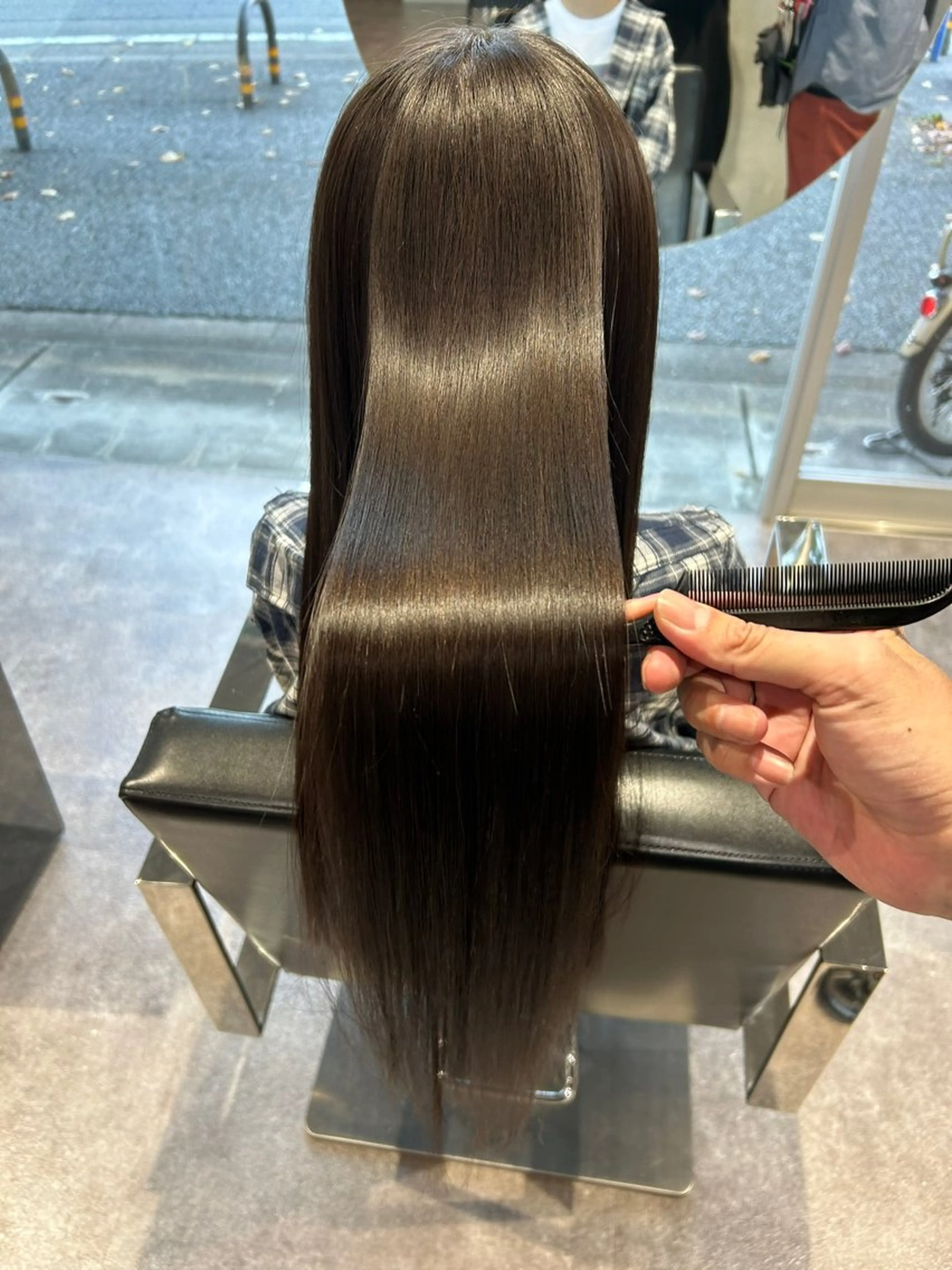 ロング カラー ブリーチ 髪質改善 トリートメント qpula クプラのヘアスタイル