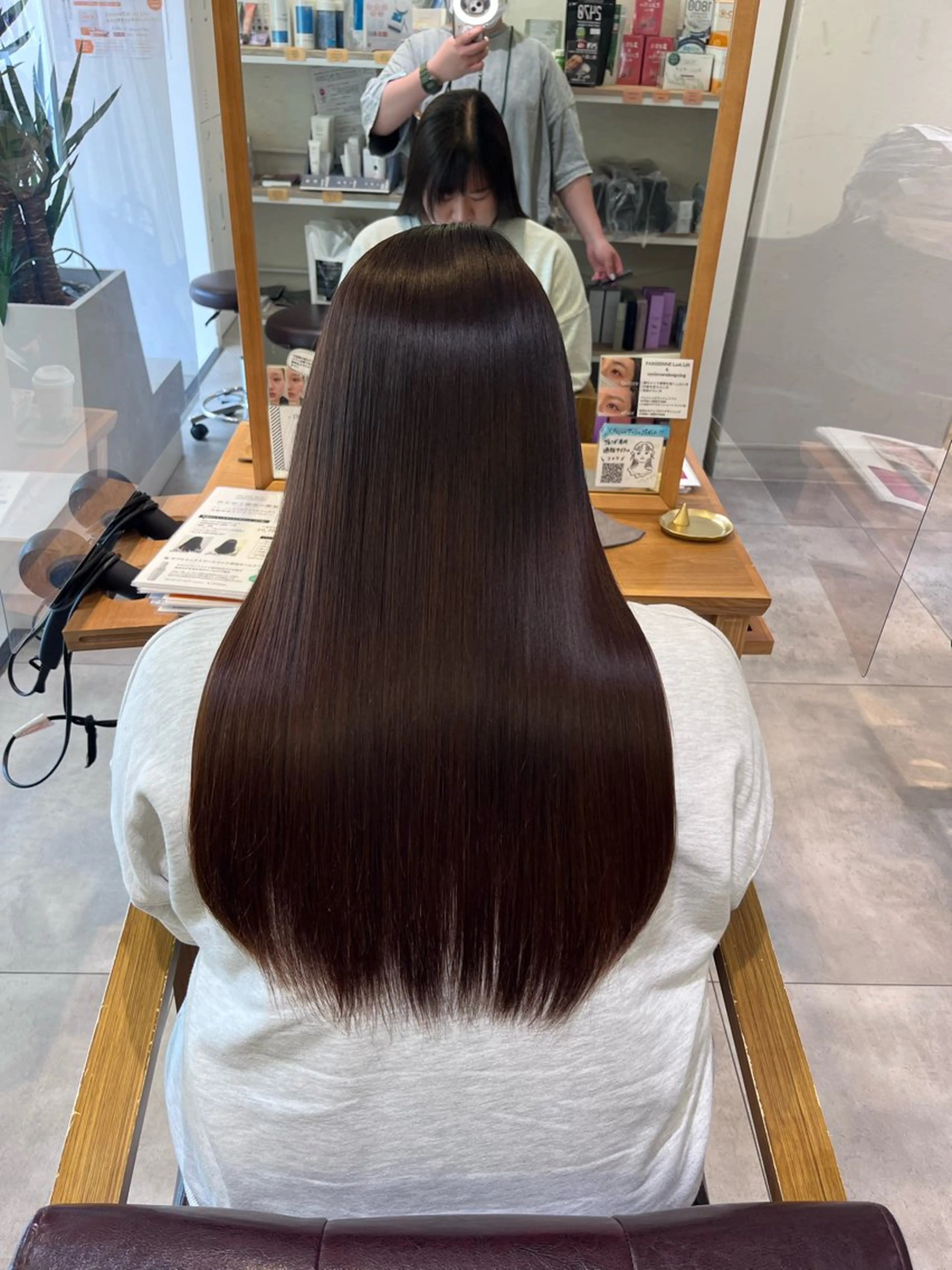 ロング カット 縮毛矯正 KAORU/絹髪 /髪質改善/奈良のヘアスタイル