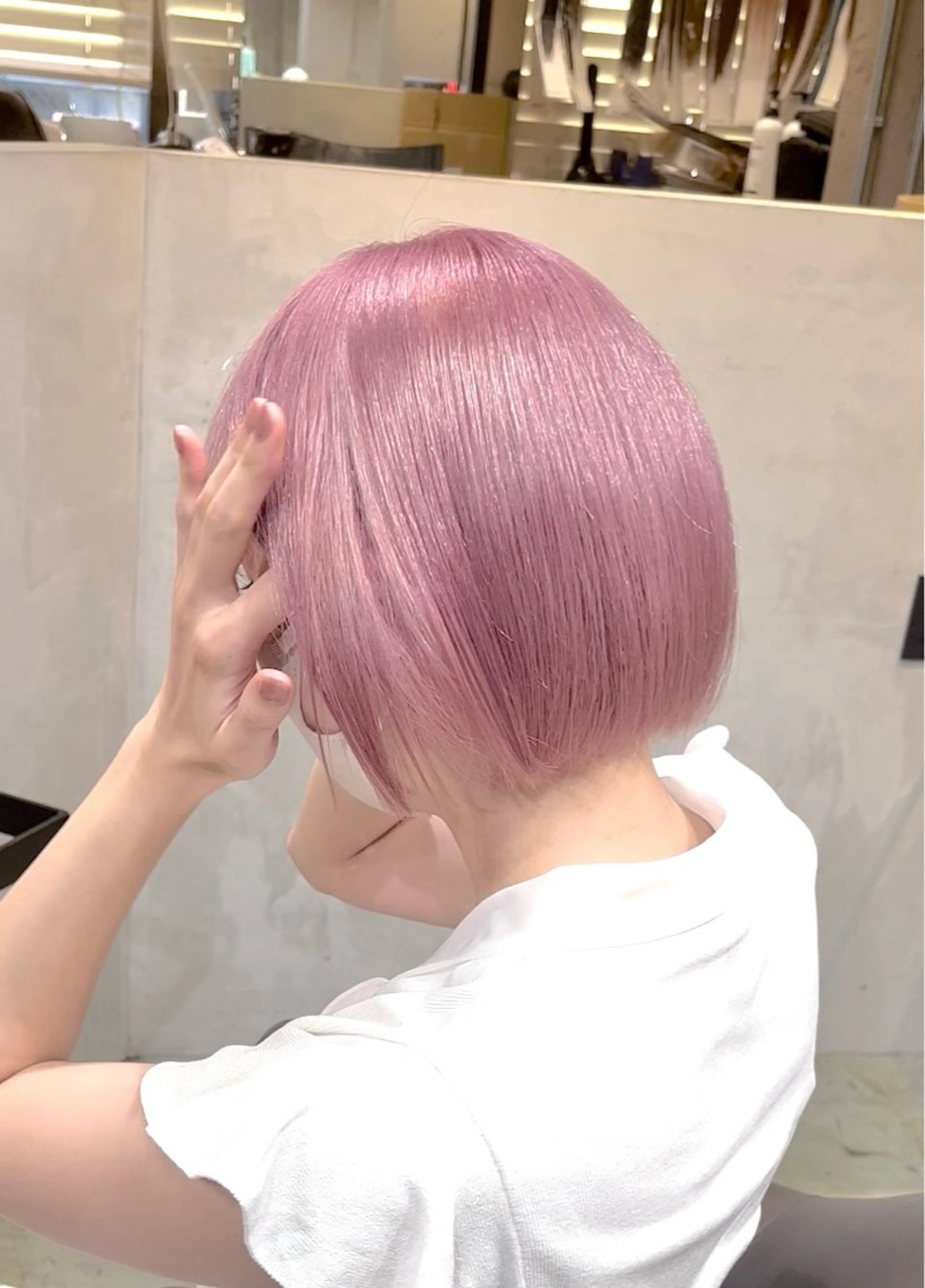 ショート カラー ヘアアレンジ ヘアカラー トリートメント beleza scelto所属・ハイトーン、暗髪特化 ♡shoka♡のヘアスタイル