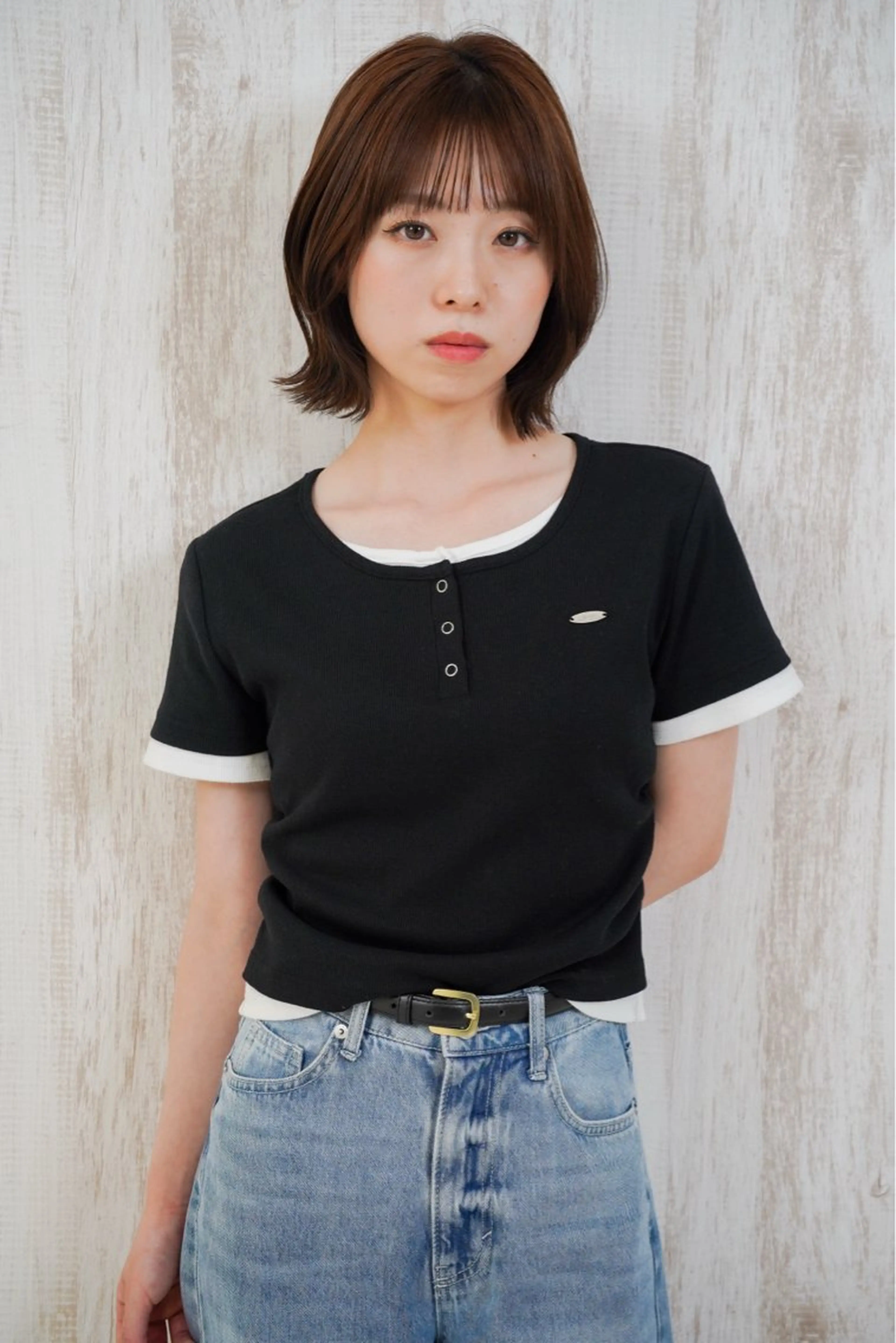 ショート カラー ボブレイヤー ボブ くびれヘア レイヤーカット スパイキーショート／ パーマ平松秀門のヘアスタイル