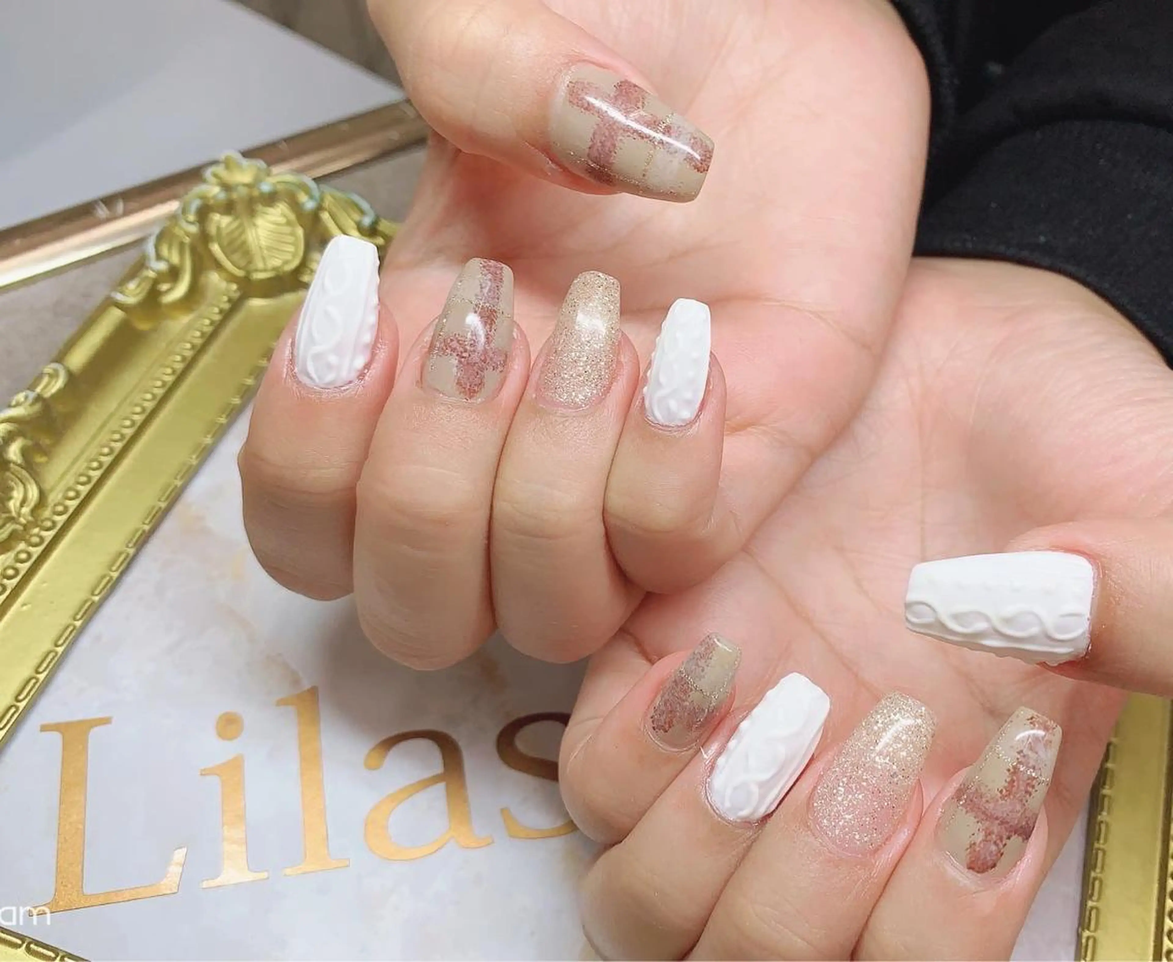 ネイル ジェルネイル ハードジェル ロングネイル マットネイル ニュアンスネイル Lilas Nailのネイルデザイン
