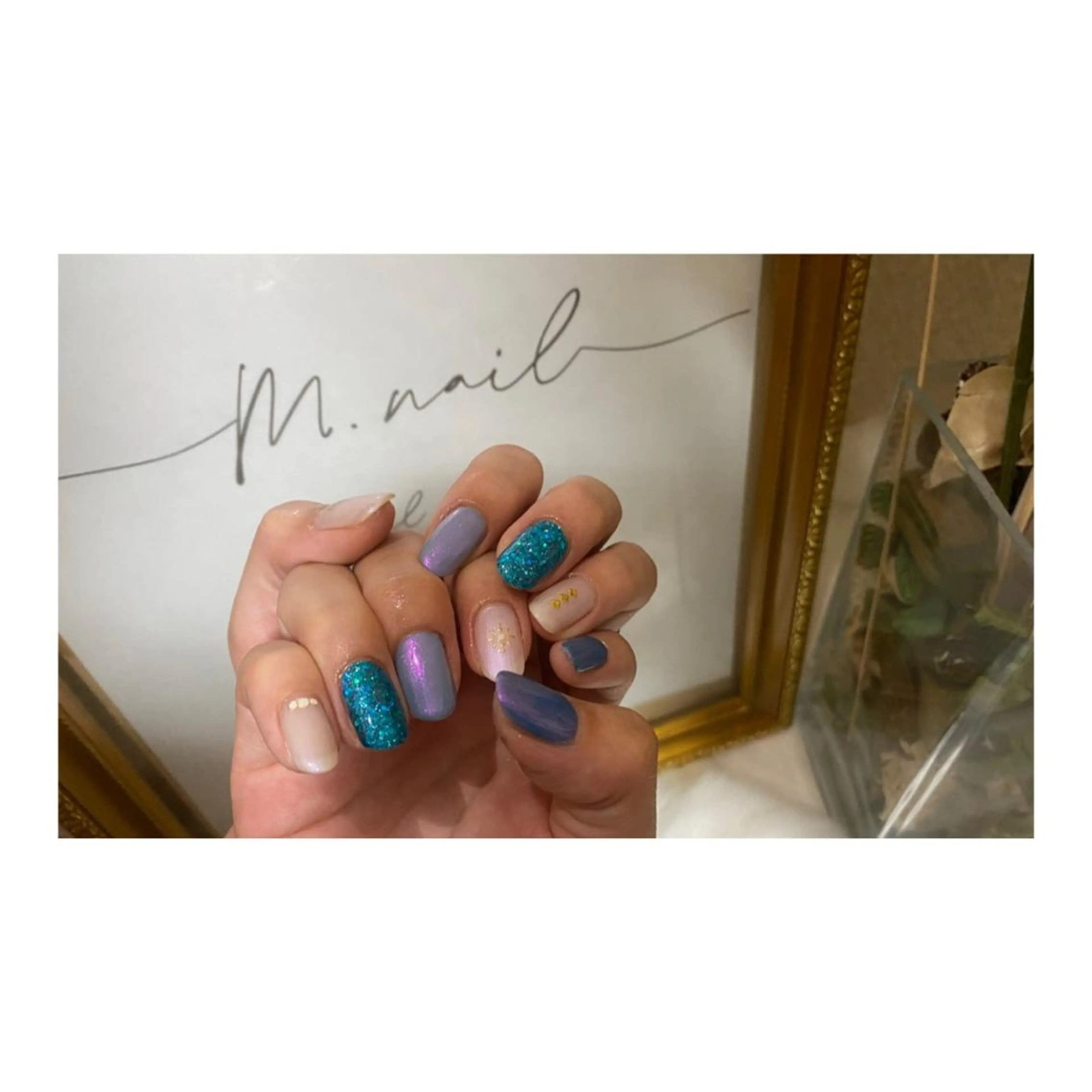 ネイル ハンドネイル M nail 個人サロン𓆉♥︎のネイルデザイン