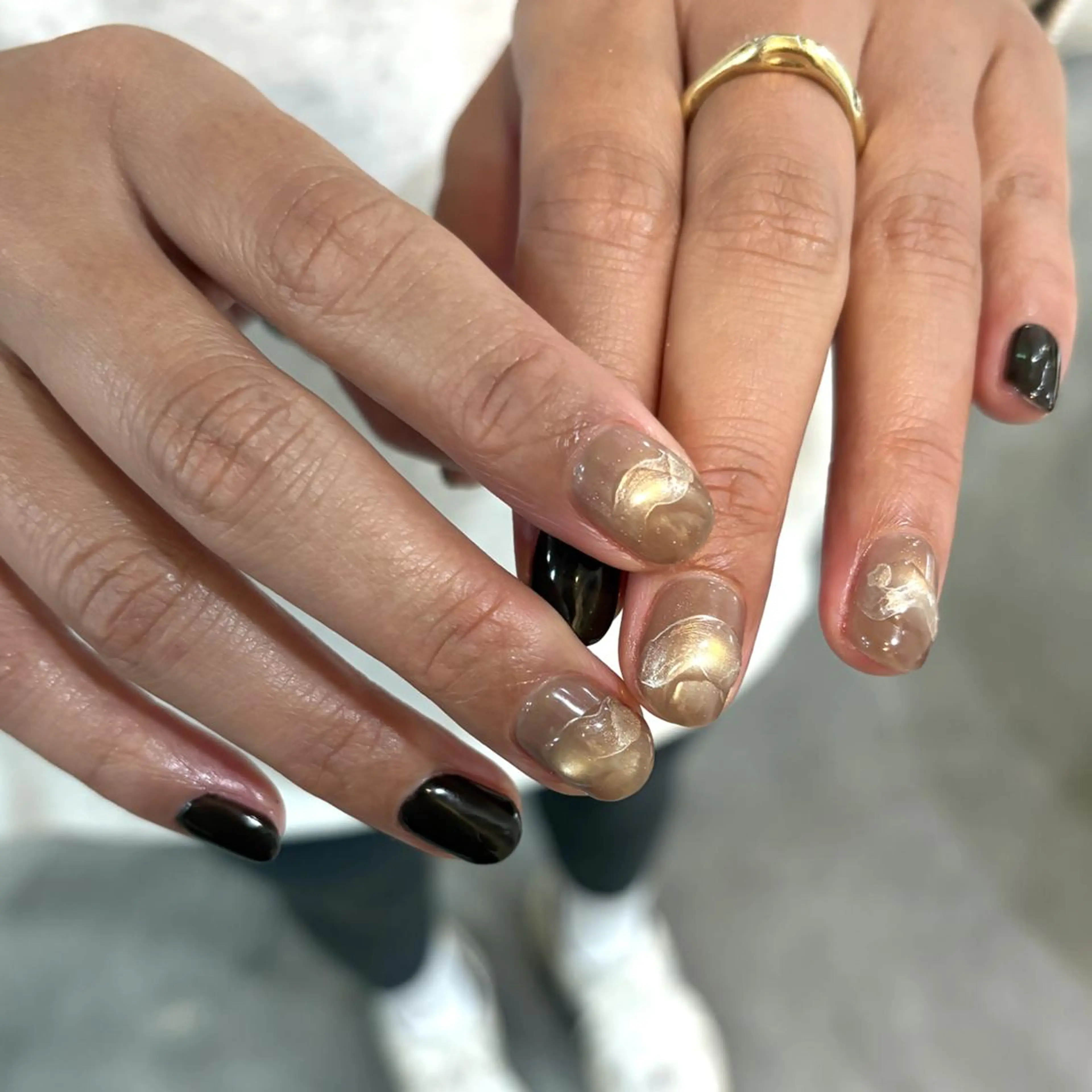 ネイル ニュアンスネイル 冬ネイル Face&Nail NANAのネイルデザイン