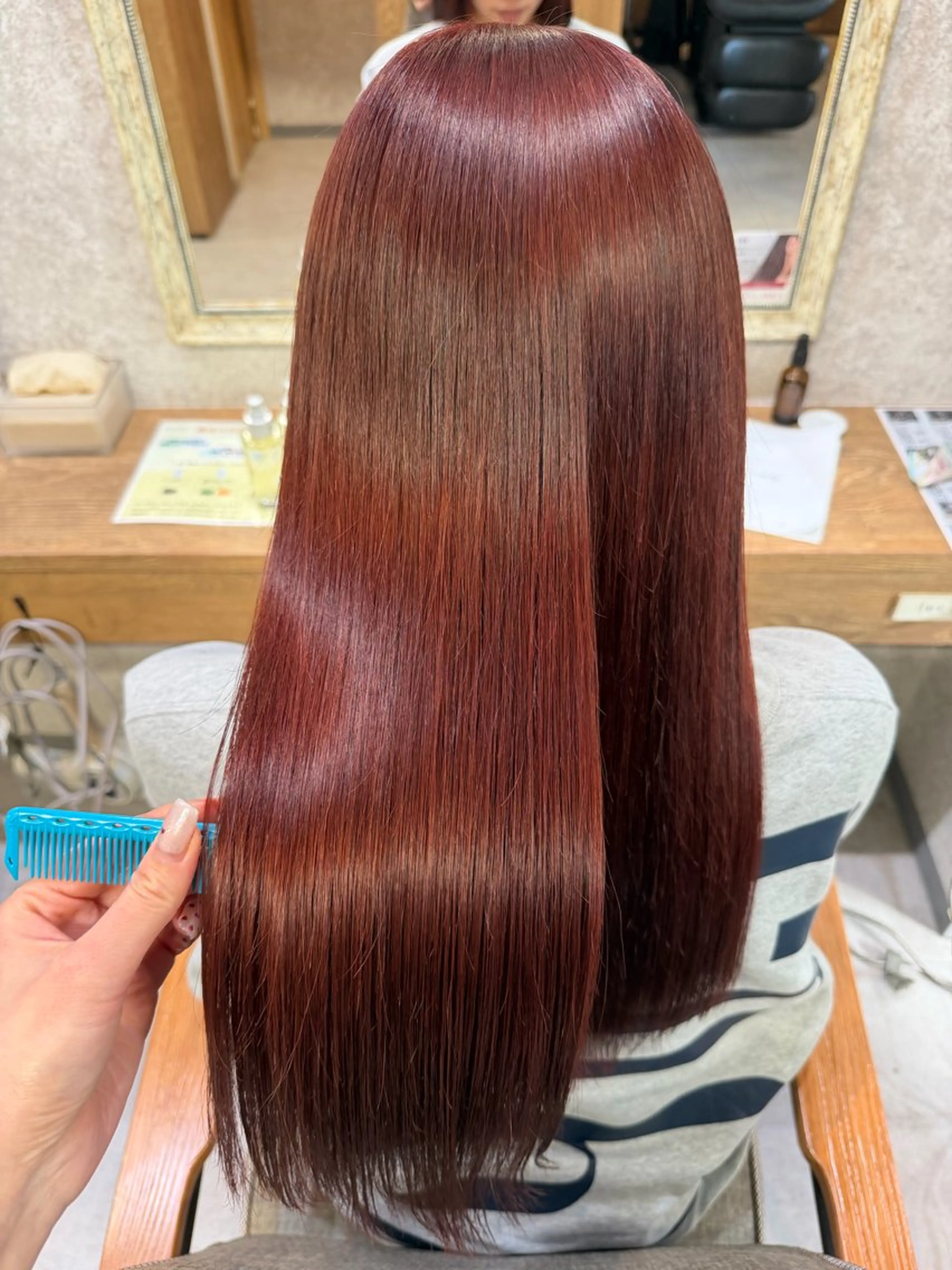 ロング カラー ヘアカラー トリートメント ツヤちゅるカラー✮ すずなのヘアスタイル