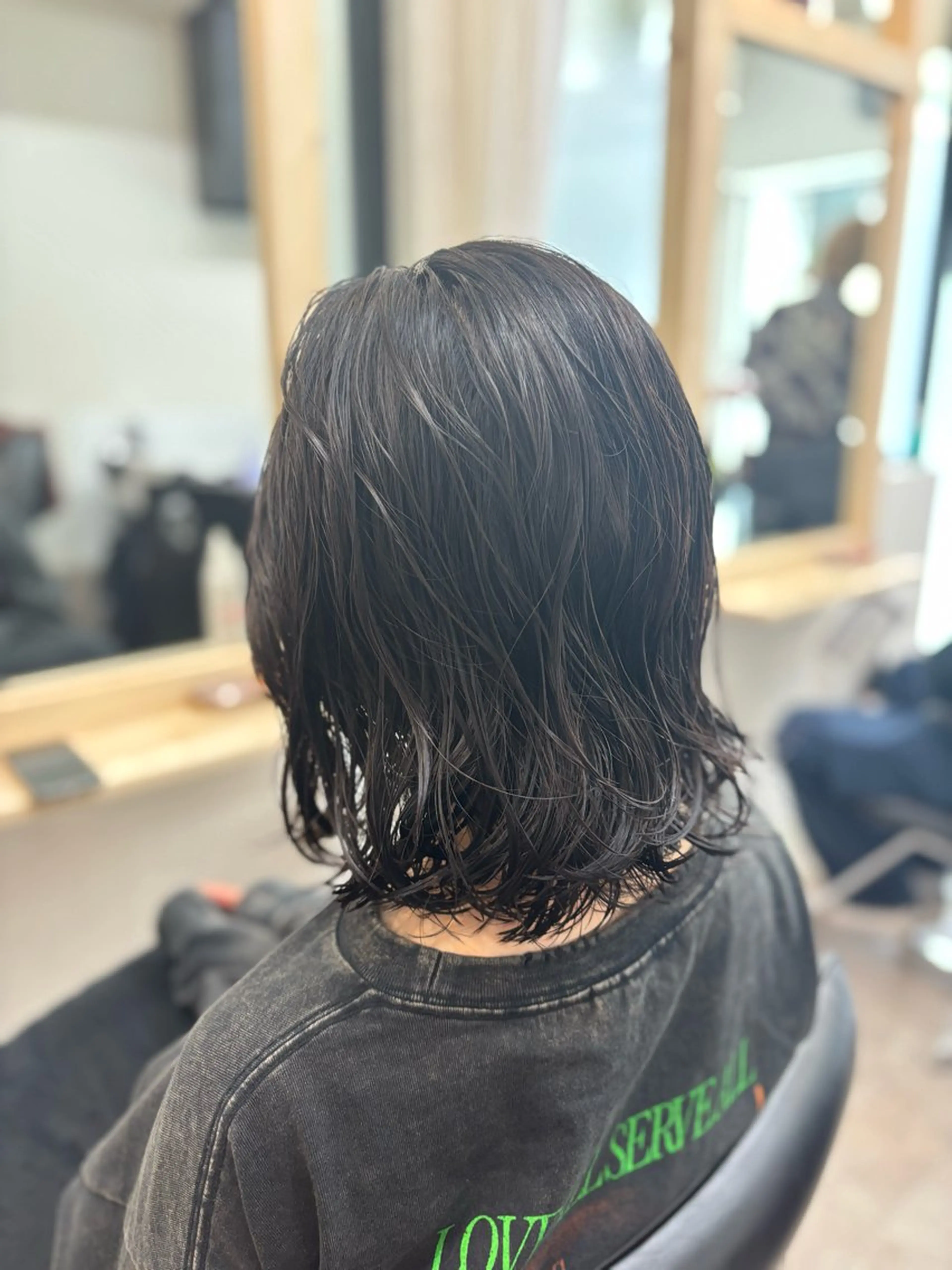 ミディアム パーマ カット パーマ 小顔似合わせカット ┊︎＊AYANO＊のヘアスタイル