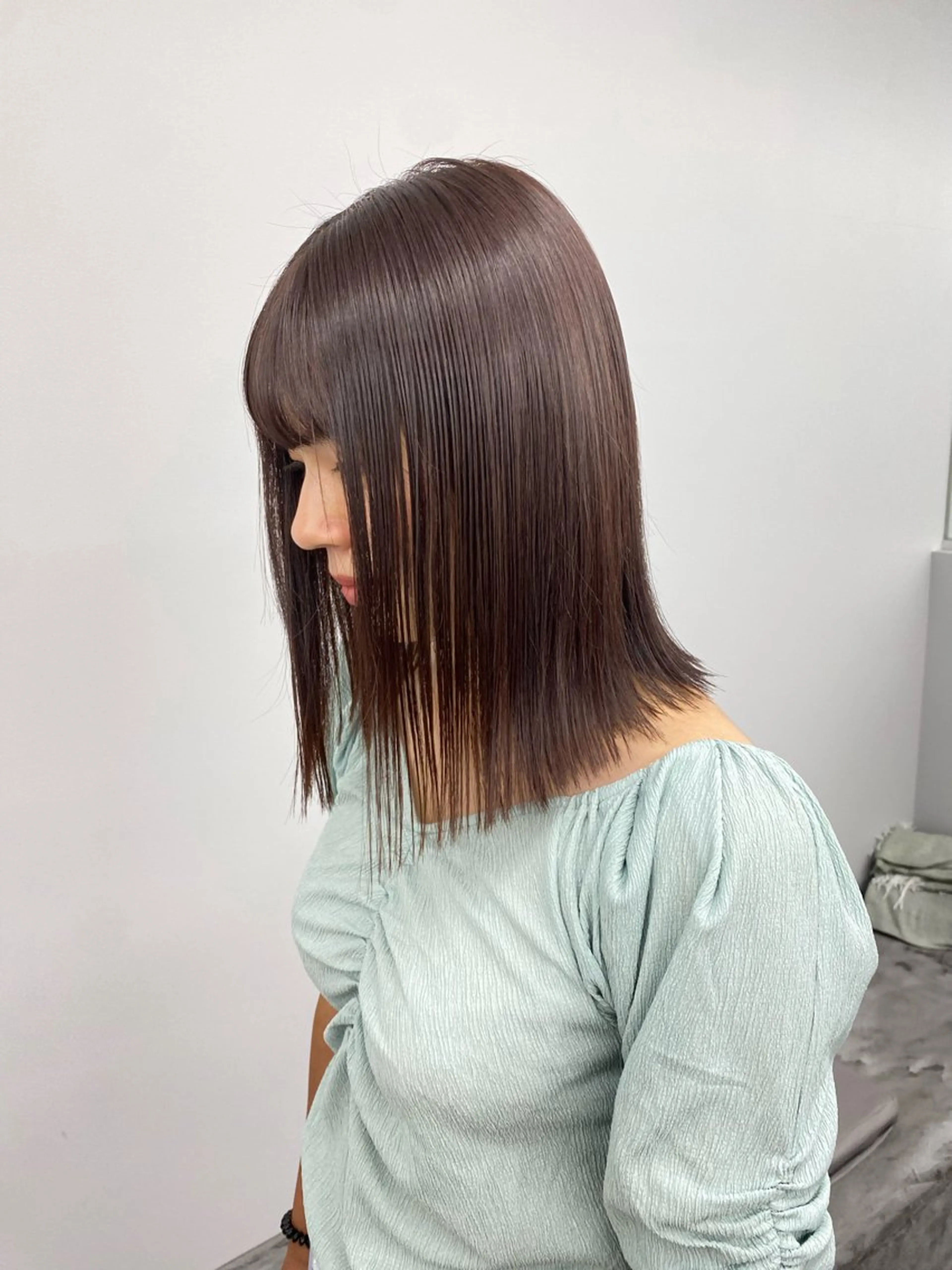 ミディアム カット ヘアカラー トリートメント ROCCO east / りんなのヘアスタイル