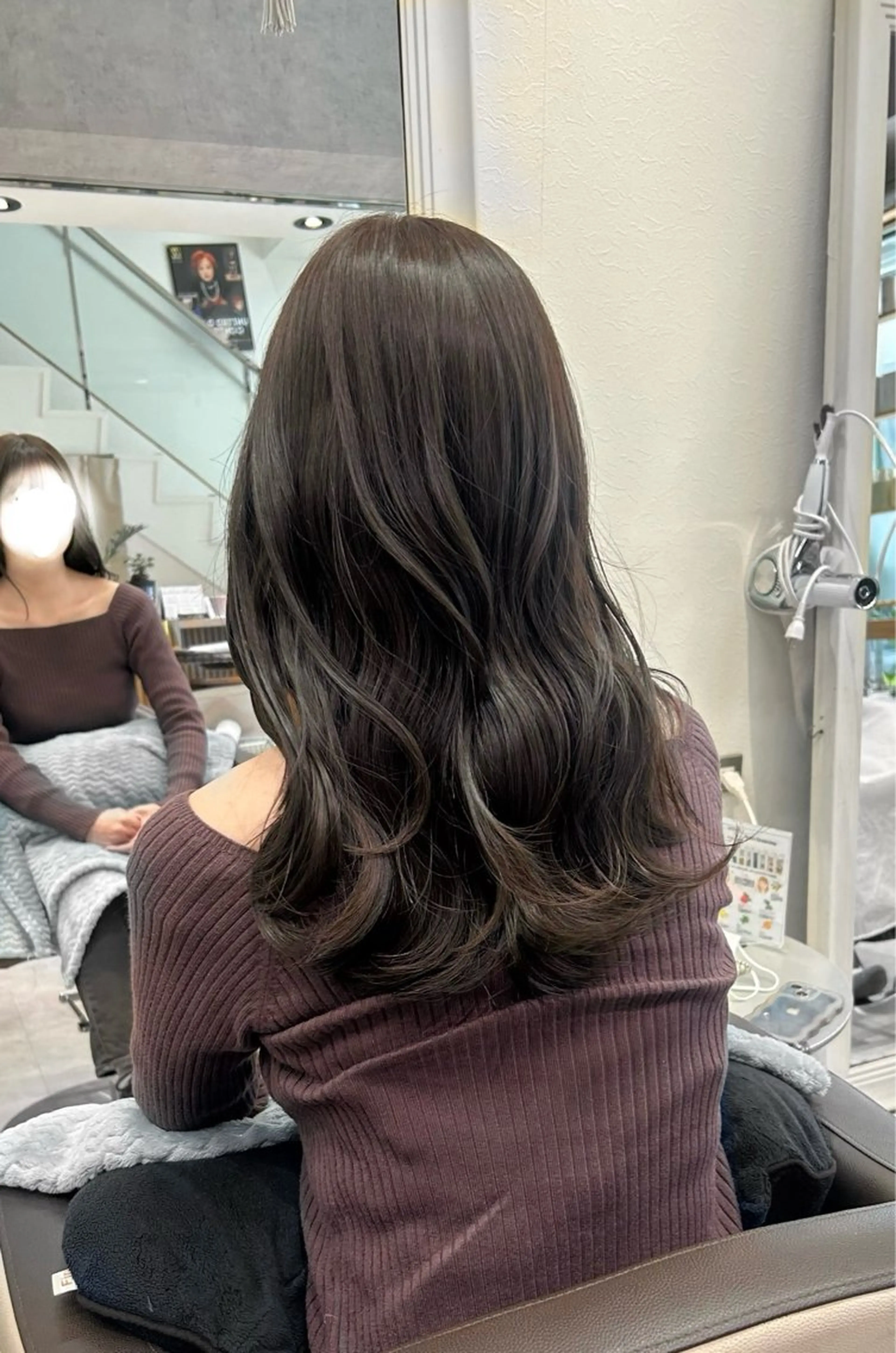 セミロング 縮毛矯正/ブリーチ 無しWカラーのヘアスタイル