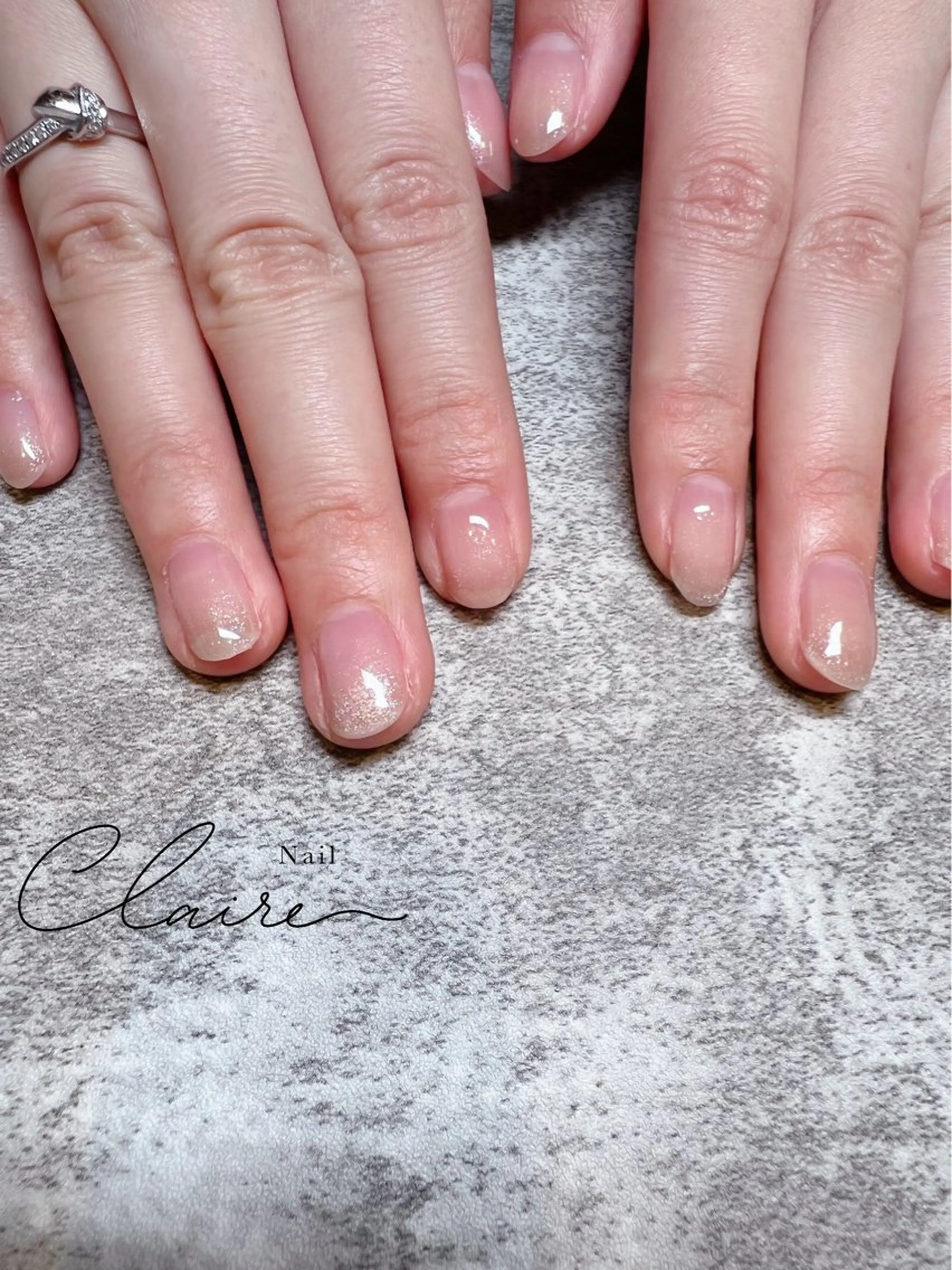 ネイル 長さ出し フラッシュネイル フットネイル ジェルネイル 氷ネイル・うるうるネイル claire. nailのネイルデザイン