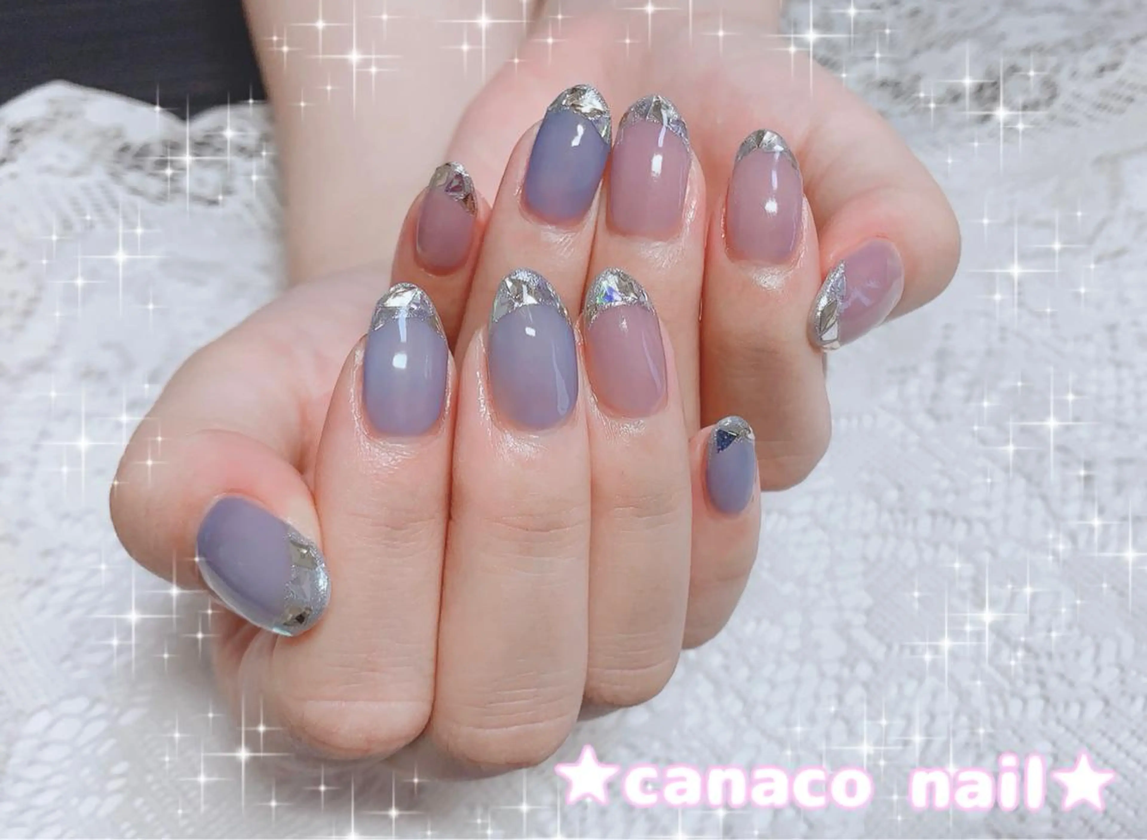 ネイル アートネイル フレンチネイル ジェルネイル ガラスフレンチ パラジェル ハンドネイル ハンドケア ベテランネイル cnc nailのネイルデザイン