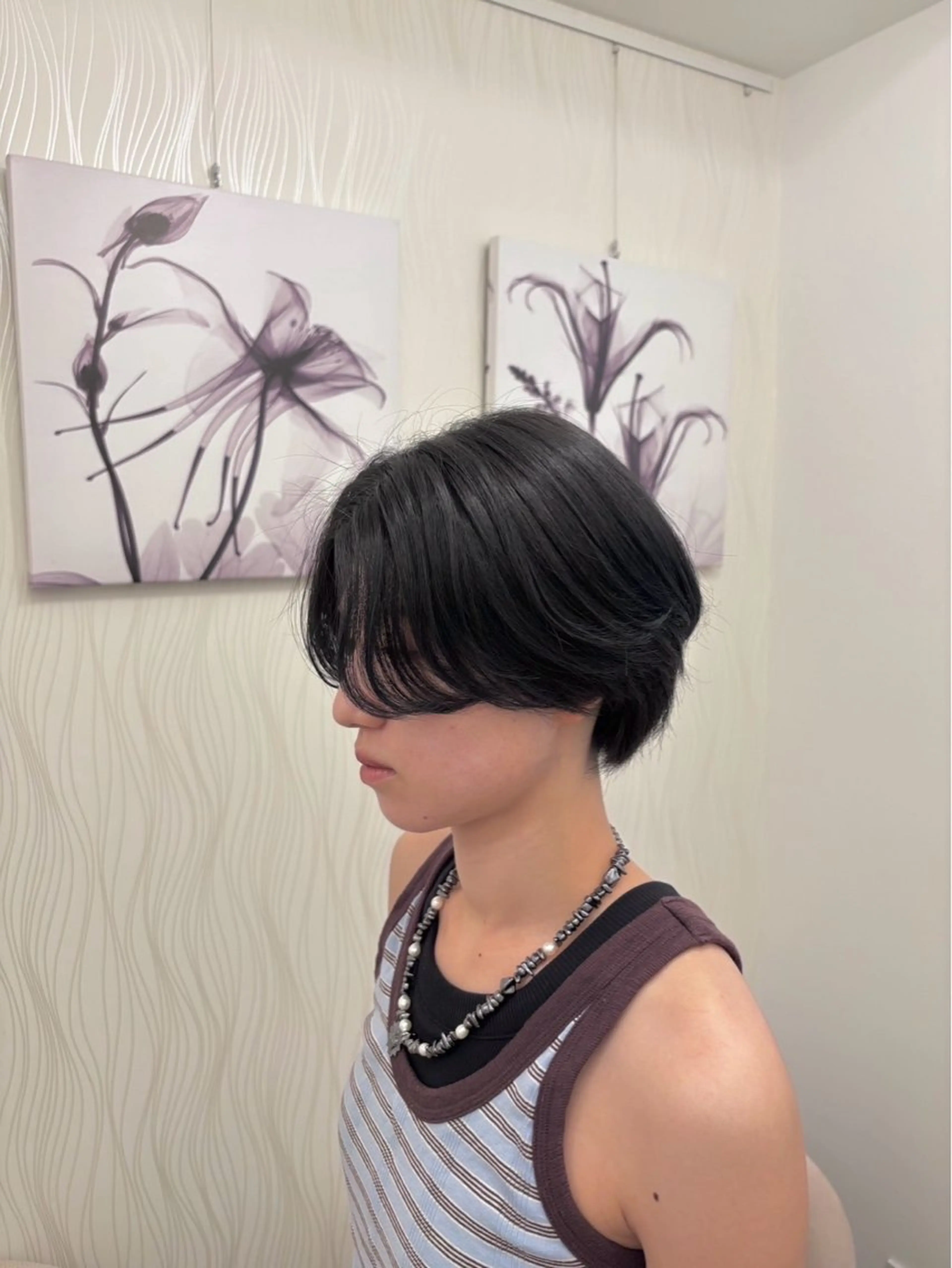 カラー 黒髪 ブルーカラー ブルーブラック 透明感カラー 都築 明日香のヘアスタイル