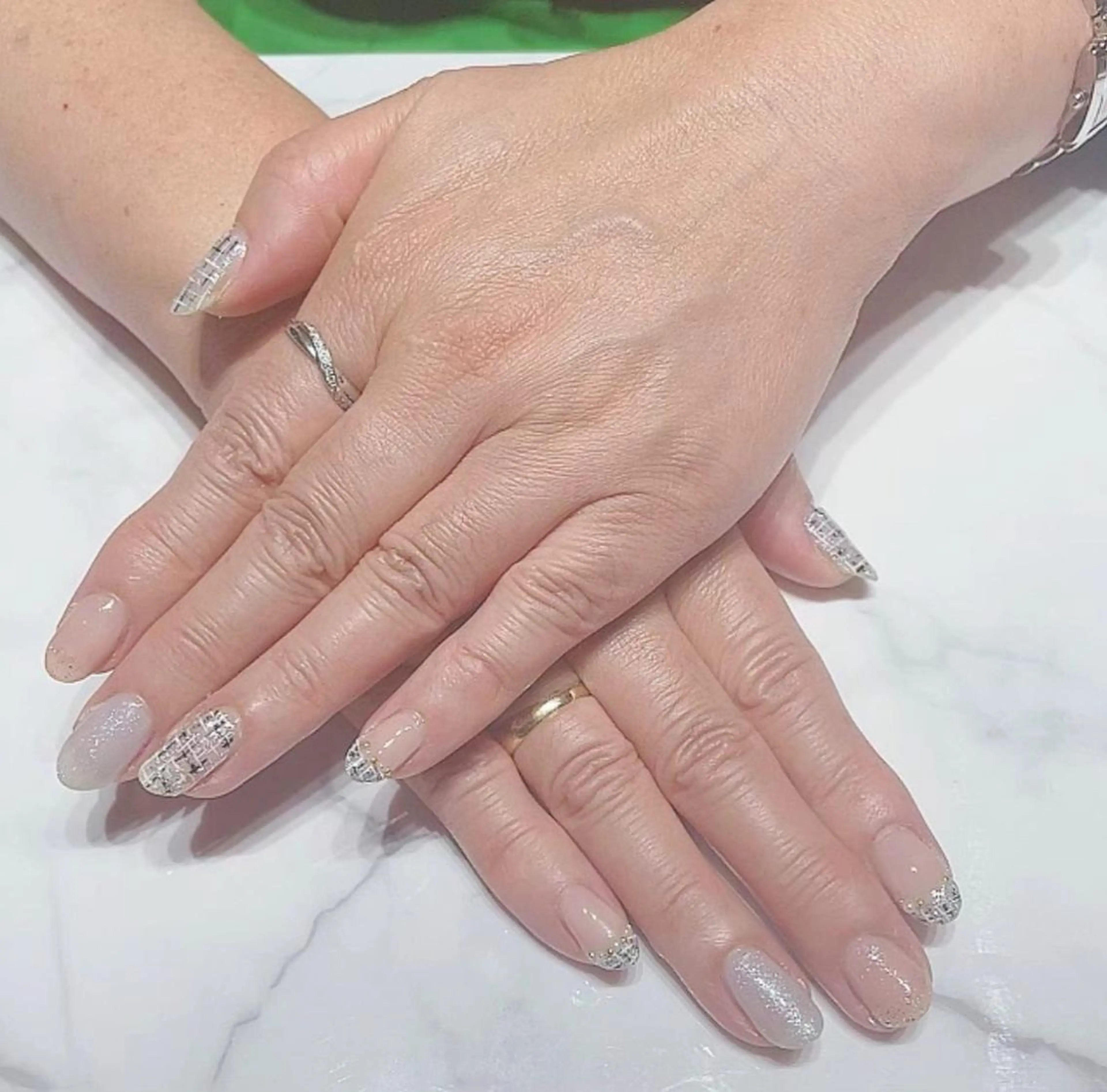 ネイル 持ち込み ツイードネイル ネイルサロン Belleのネイルデザイン