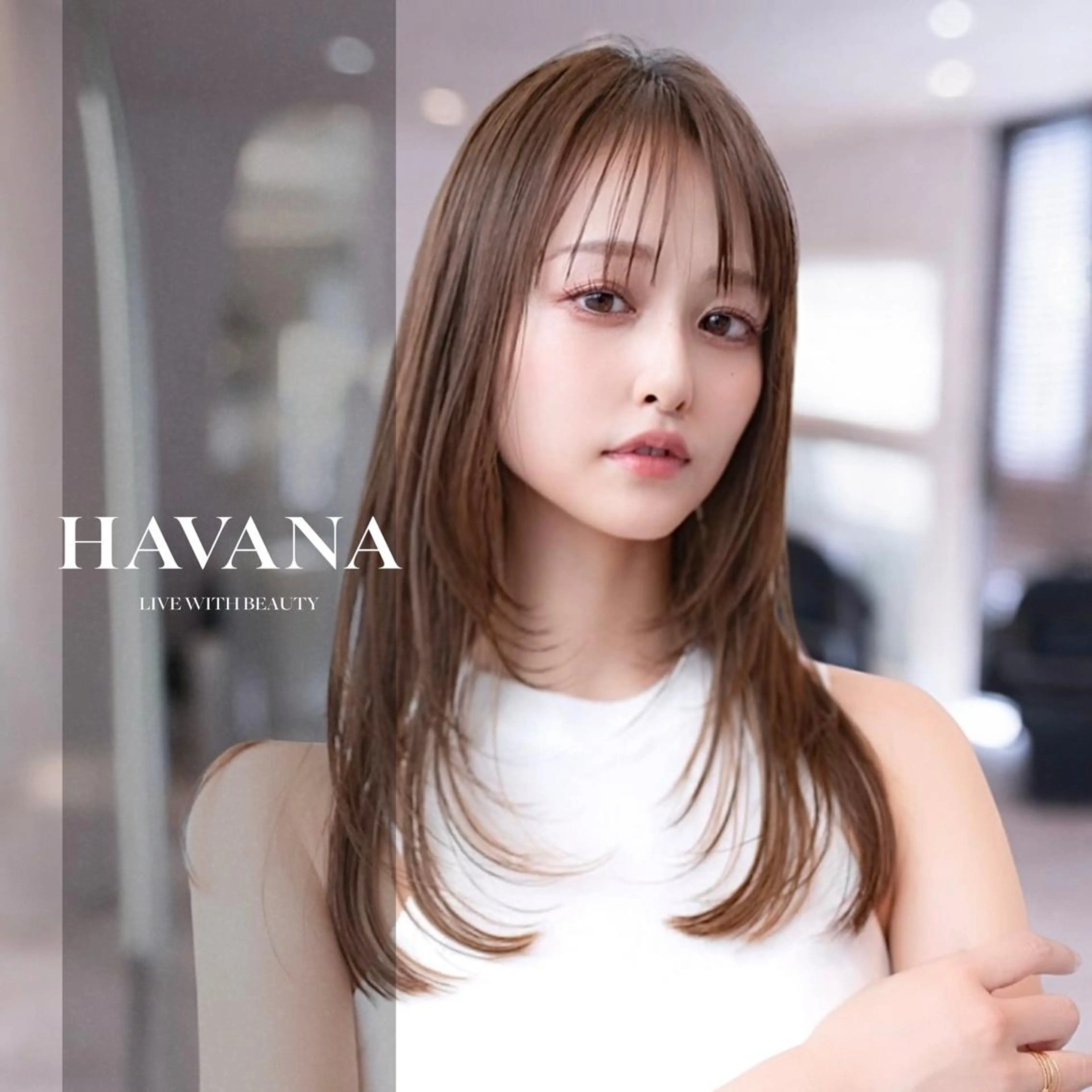 セミロング カラー カット ヘアカラー ill HAVANA 【レイヤー/韓国】のヘアスタイル