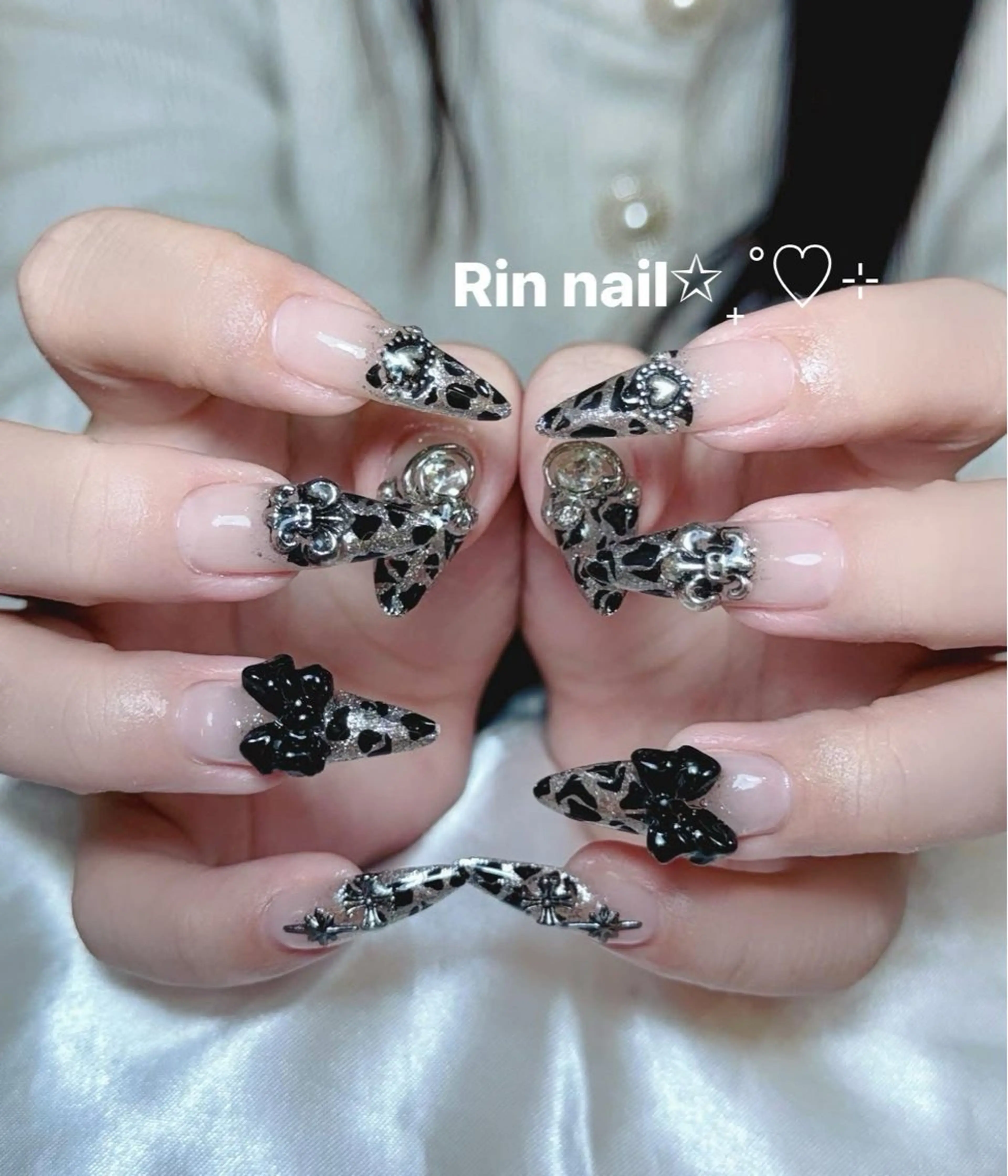 ネイル アートネイル ジェルネイル ロングネイル ニュアンスネイル スカルプネイル ハンドネイル Rin Nail 新大久保店のネイルデザイン