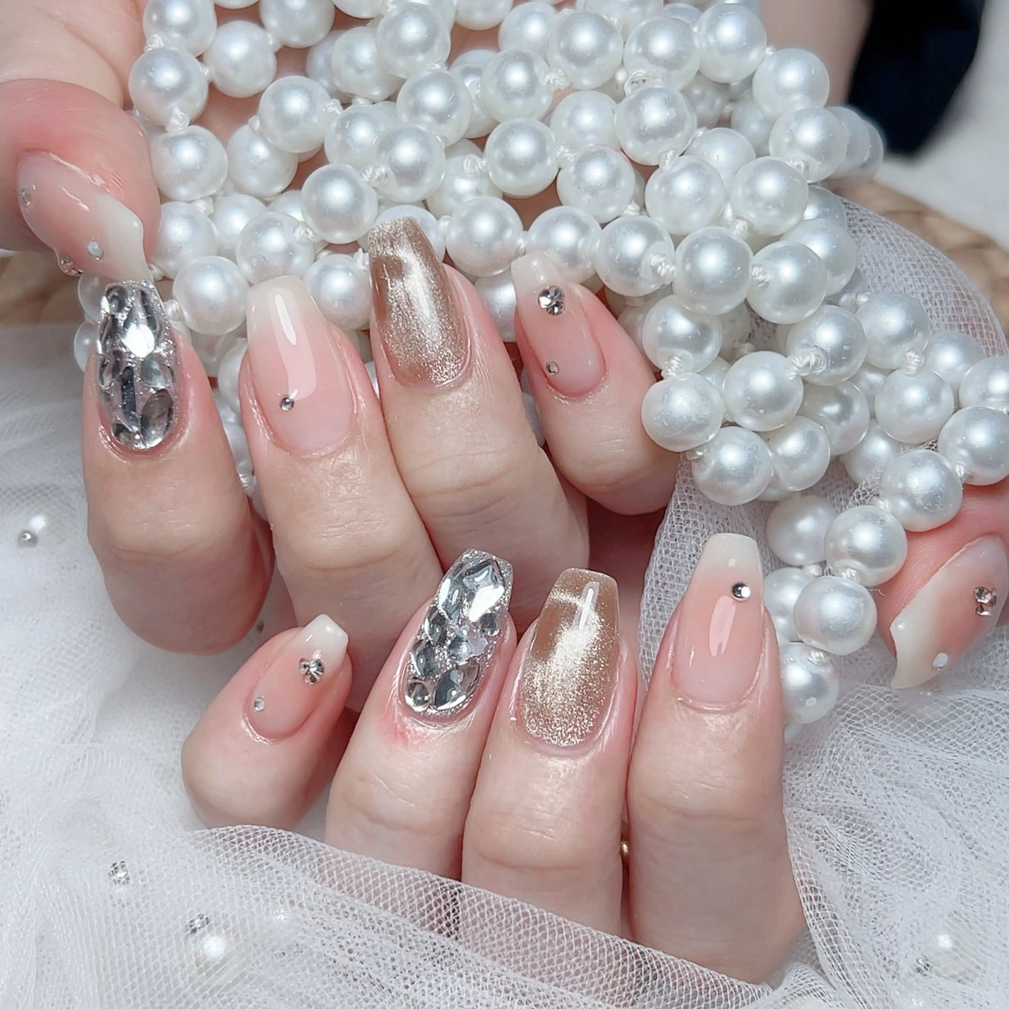 ネイル ハンドネイル M🌷nail 長さだし専門店のネイルデザイン