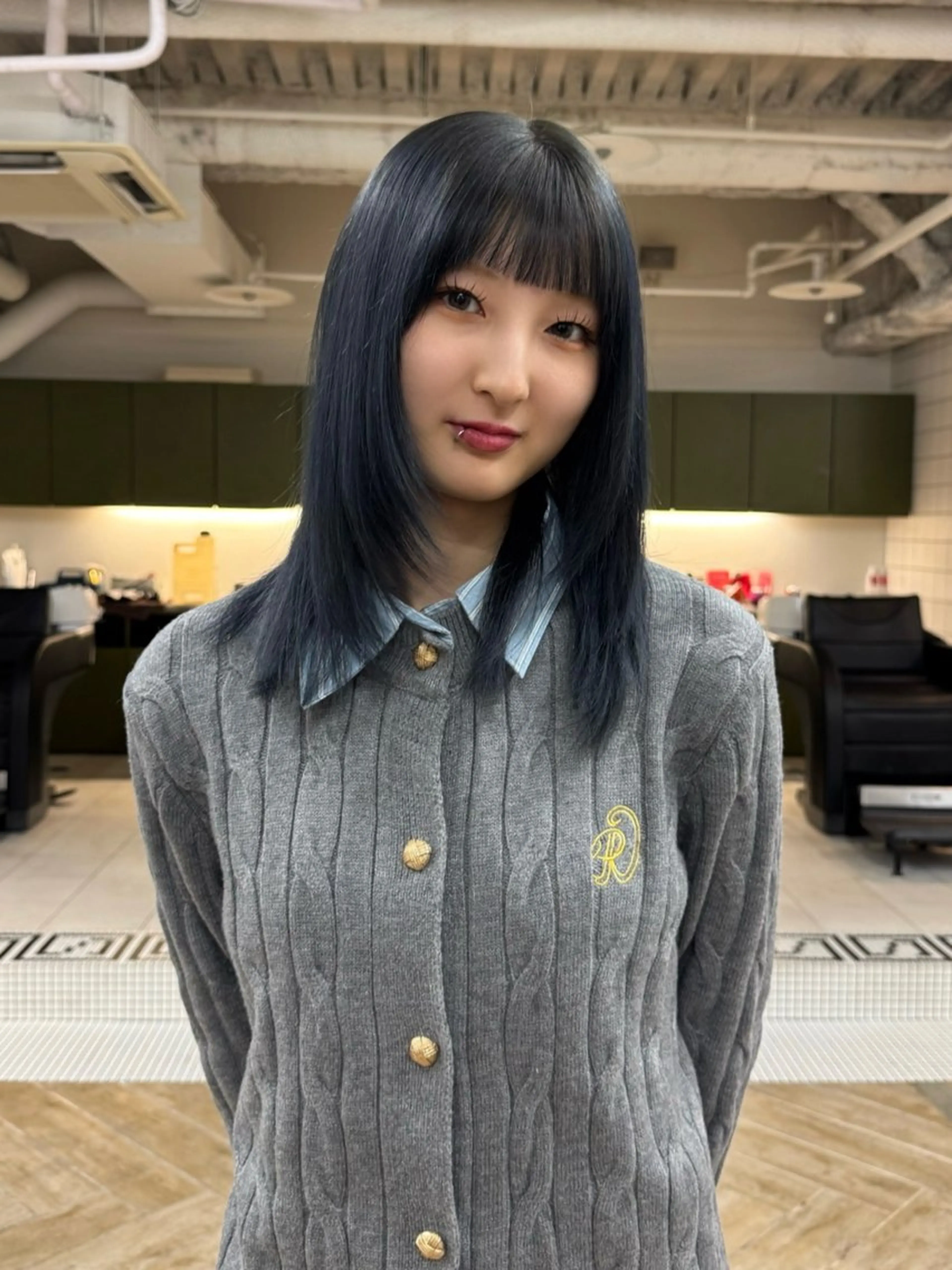 ミディアム 新潟/万代/ベージュ ダブルカラー髙橋魁真のヘアスタイル