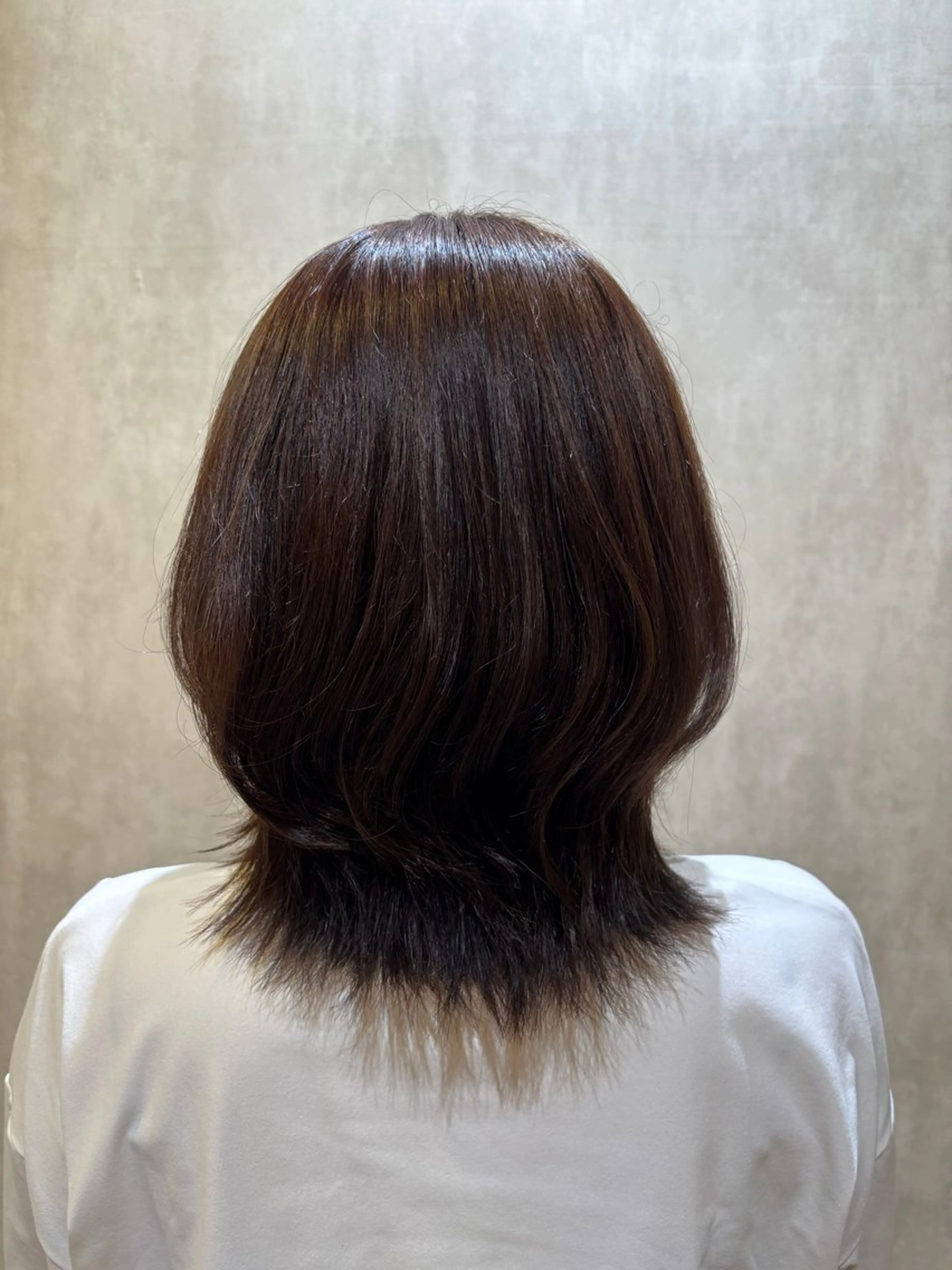 ミディアム ボブレイヤー ボブ レイヤーカット カット ヘアカラー トリートメント レイヤー/髪質改善 山口   恋のヘアスタイル