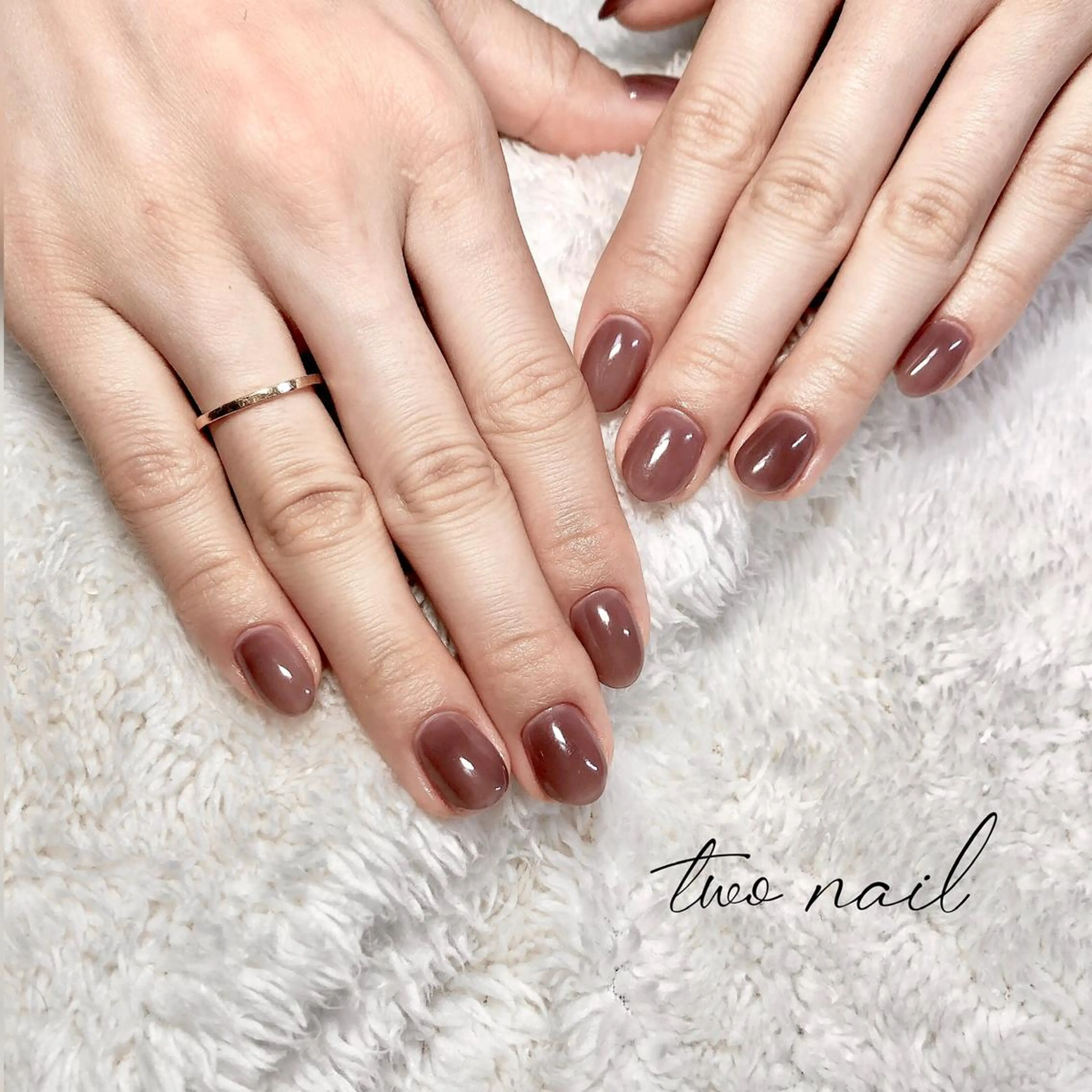ネイル アートネイル ブラウン フットネイル ハート ニュアンスネイル ハンドネイル two nailのネイルデザイン