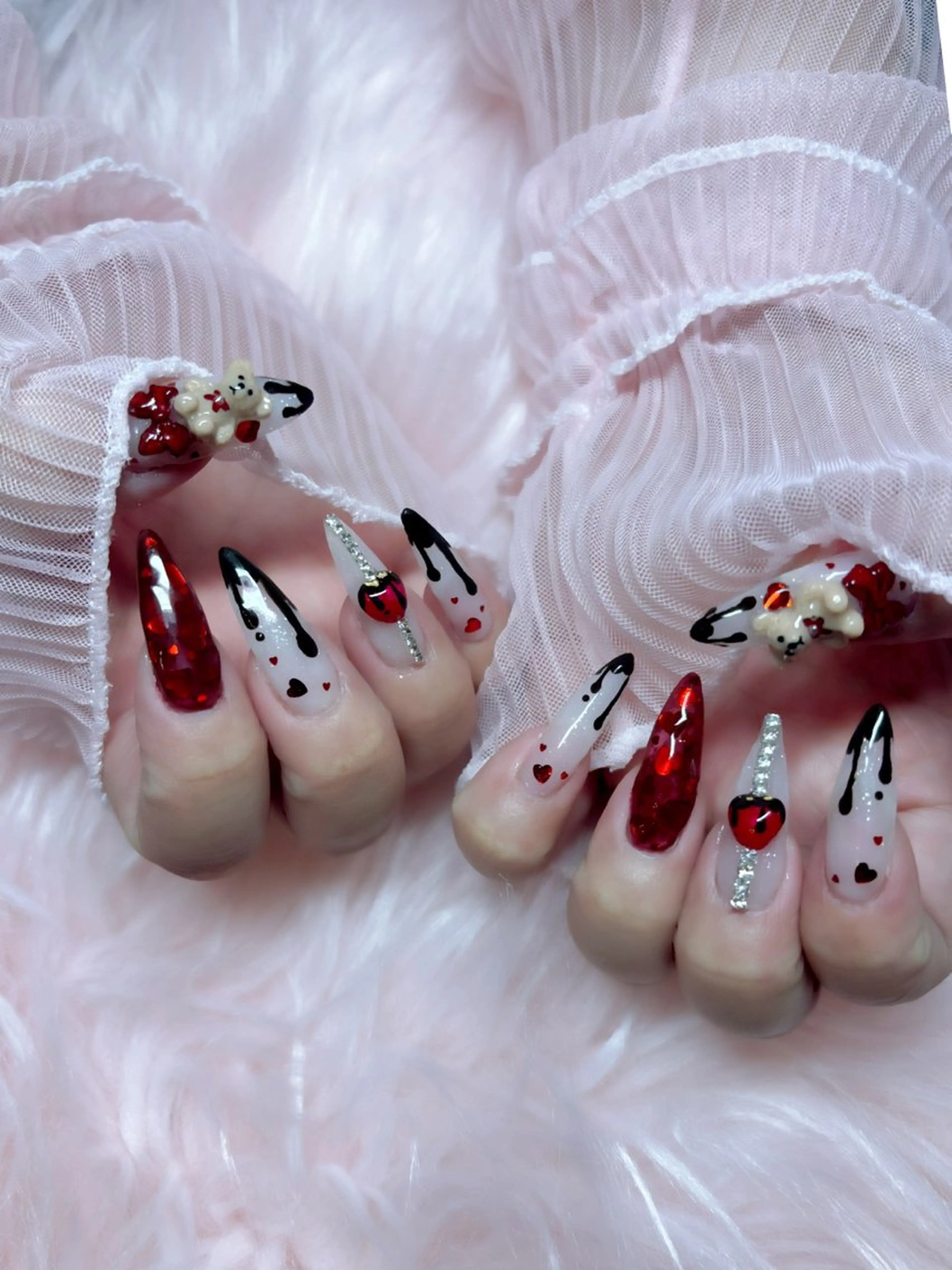 ネイル バレンタイン ハンドネイル Nail Salon macherieのネイルデザイン