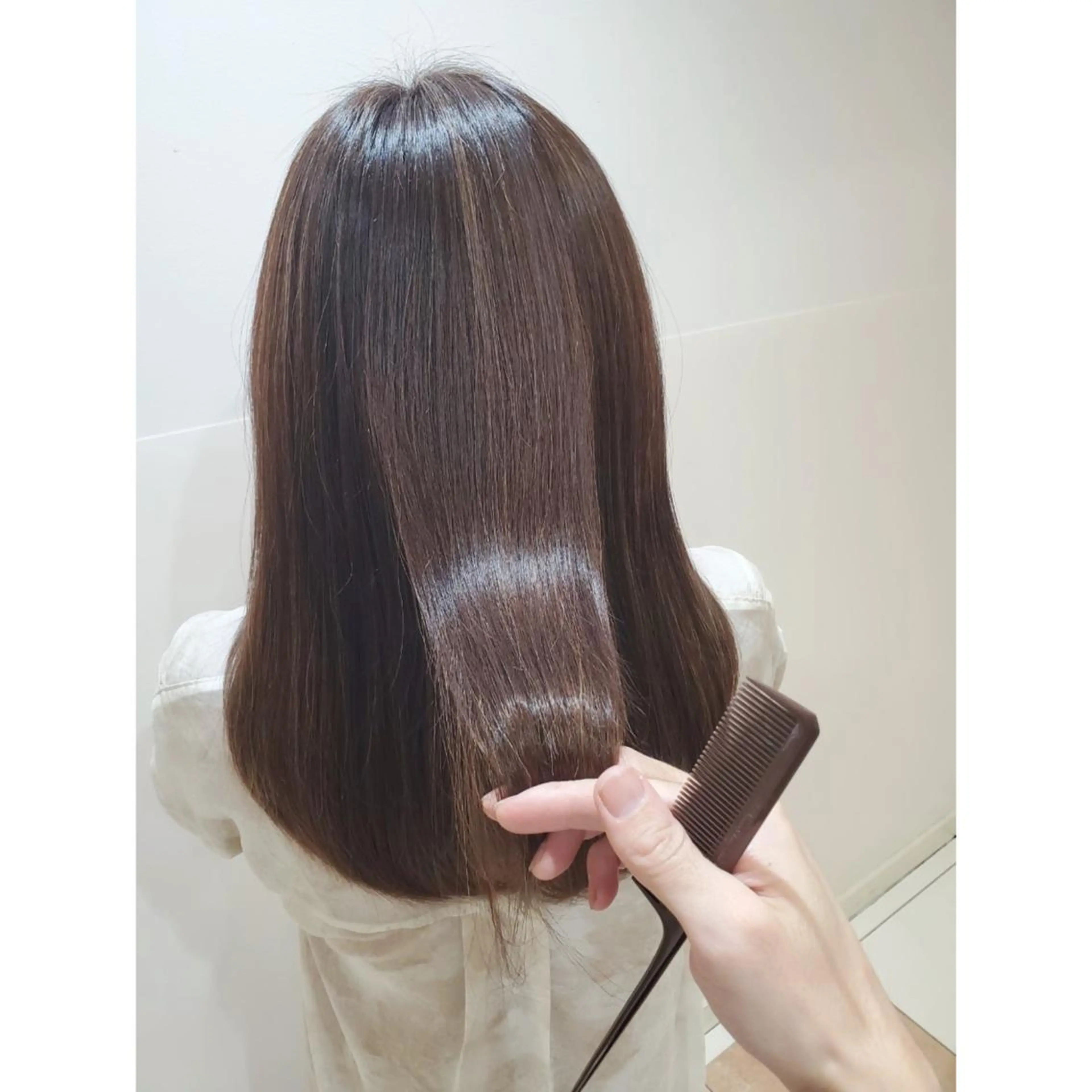 セミロング 韓国ヘア 🎀中川綾乃🎀のヘアスタイル